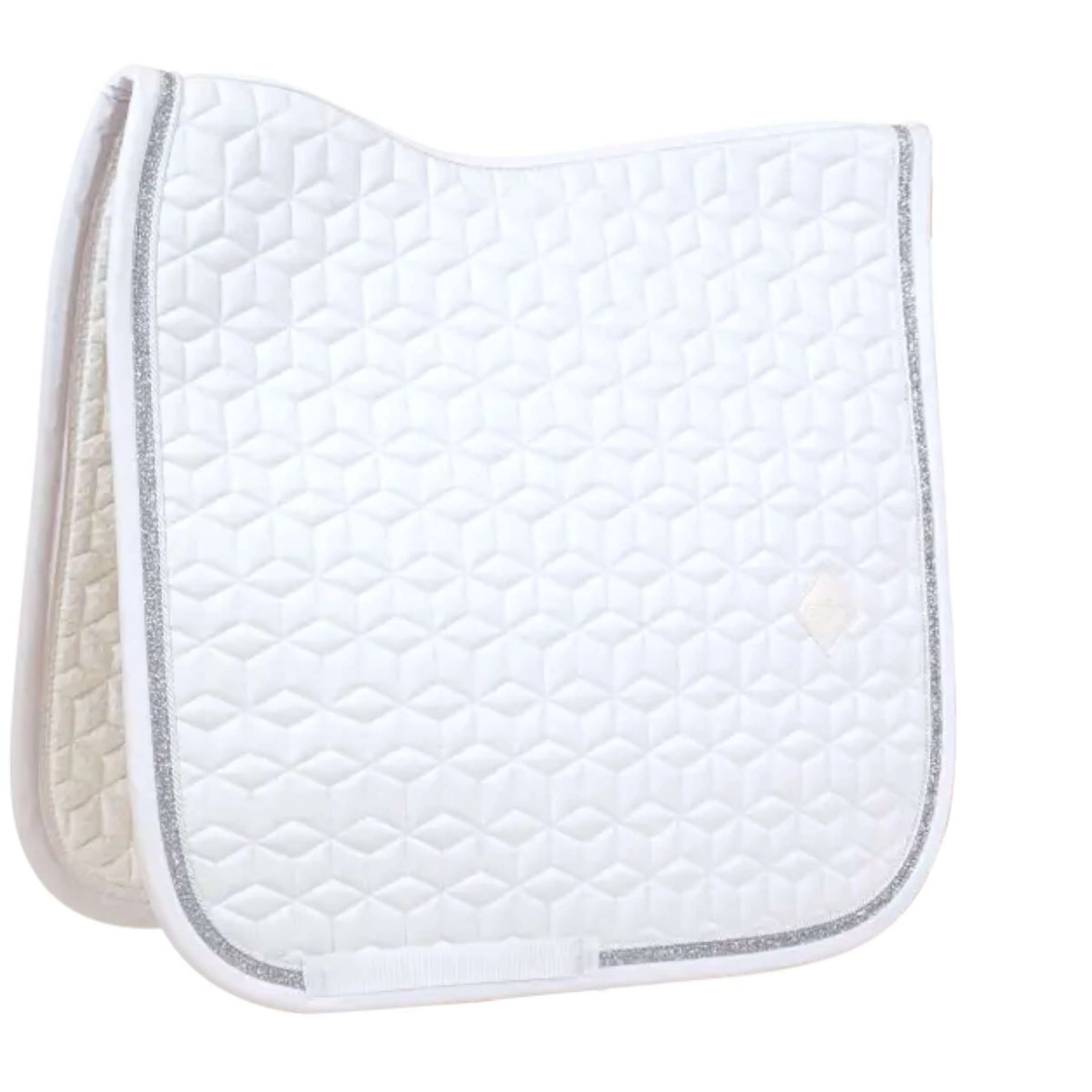 Kentucky Tapis de Selle Glitter Rope Dressage Blanc/Blanc - Image 2