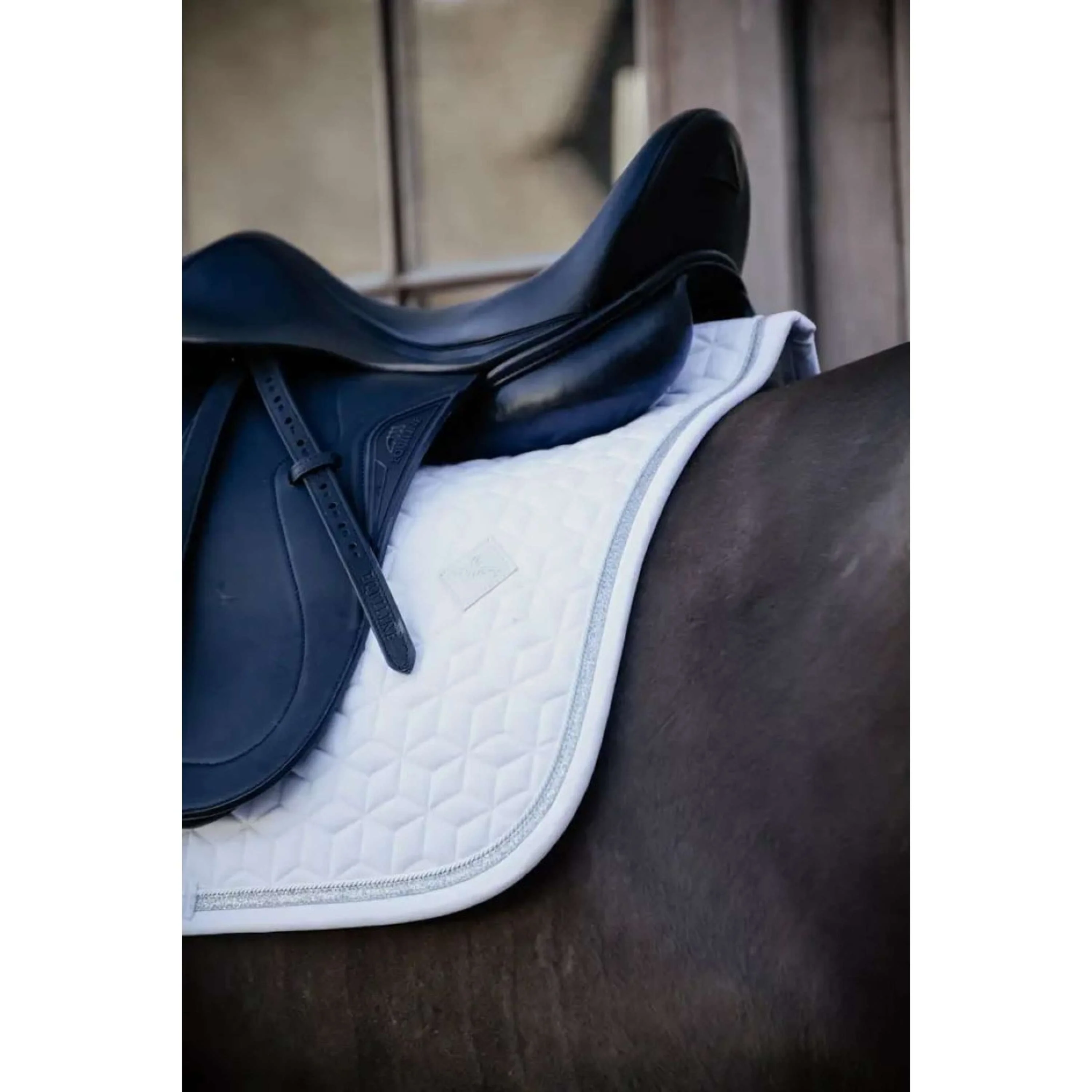 Kentucky Tapis de Selle Glitter Rope Dressage Blanc/Blanc - Image 3