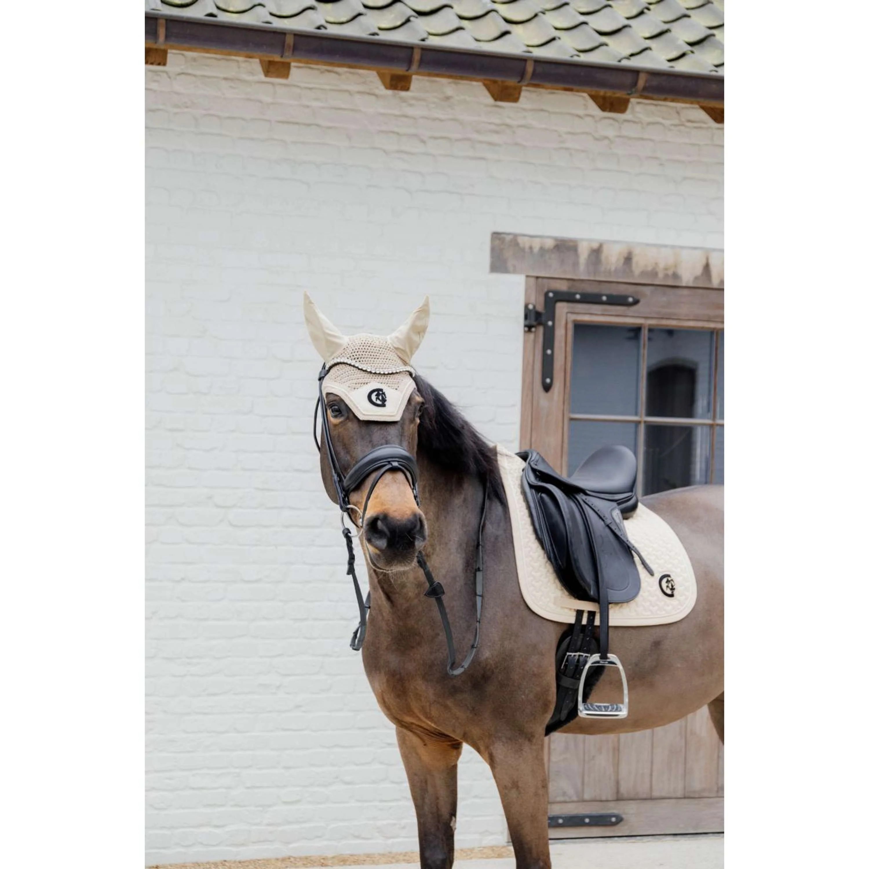 Kentucky Tapis de Selle Plaited 3D Logo Dressage Beige - Image 2