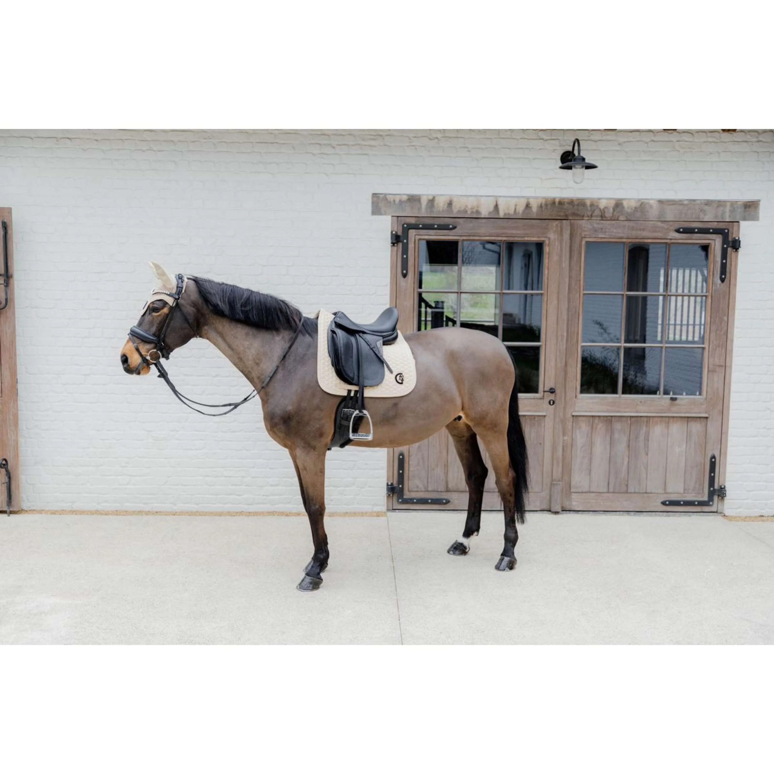 Kentucky Tapis de Selle Plaited 3D Logo Dressage Beige - Image 3