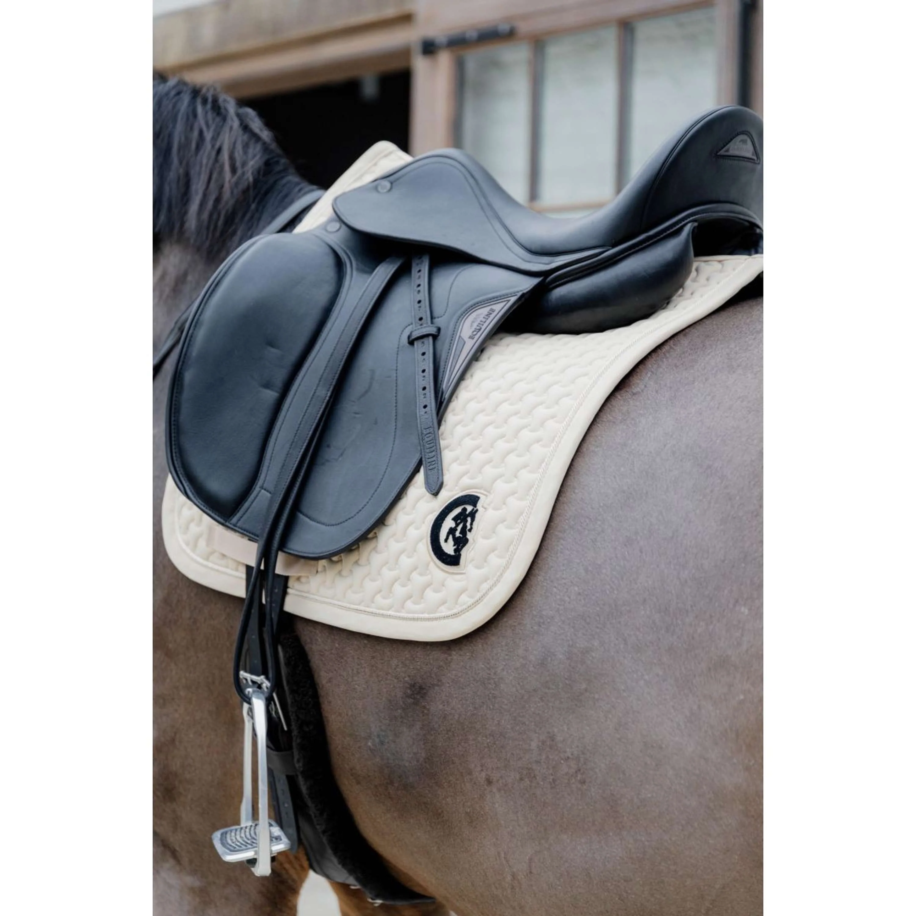 Kentucky Tapis de Selle Plaited 3D Logo Dressage Beige - Image 4