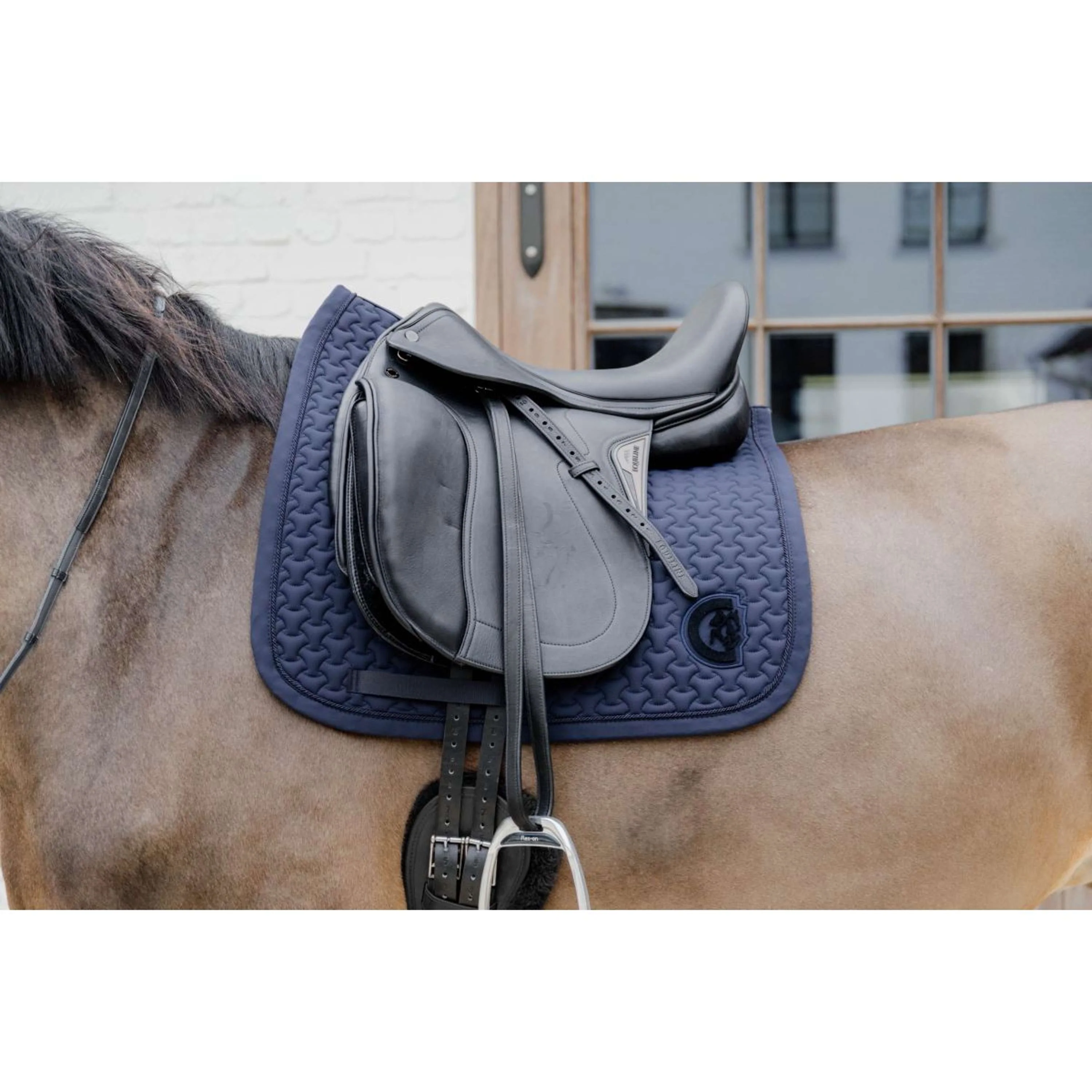 Kentucky Tapis de Selle Plaited 3D Logo Dressage Marin - Image 2