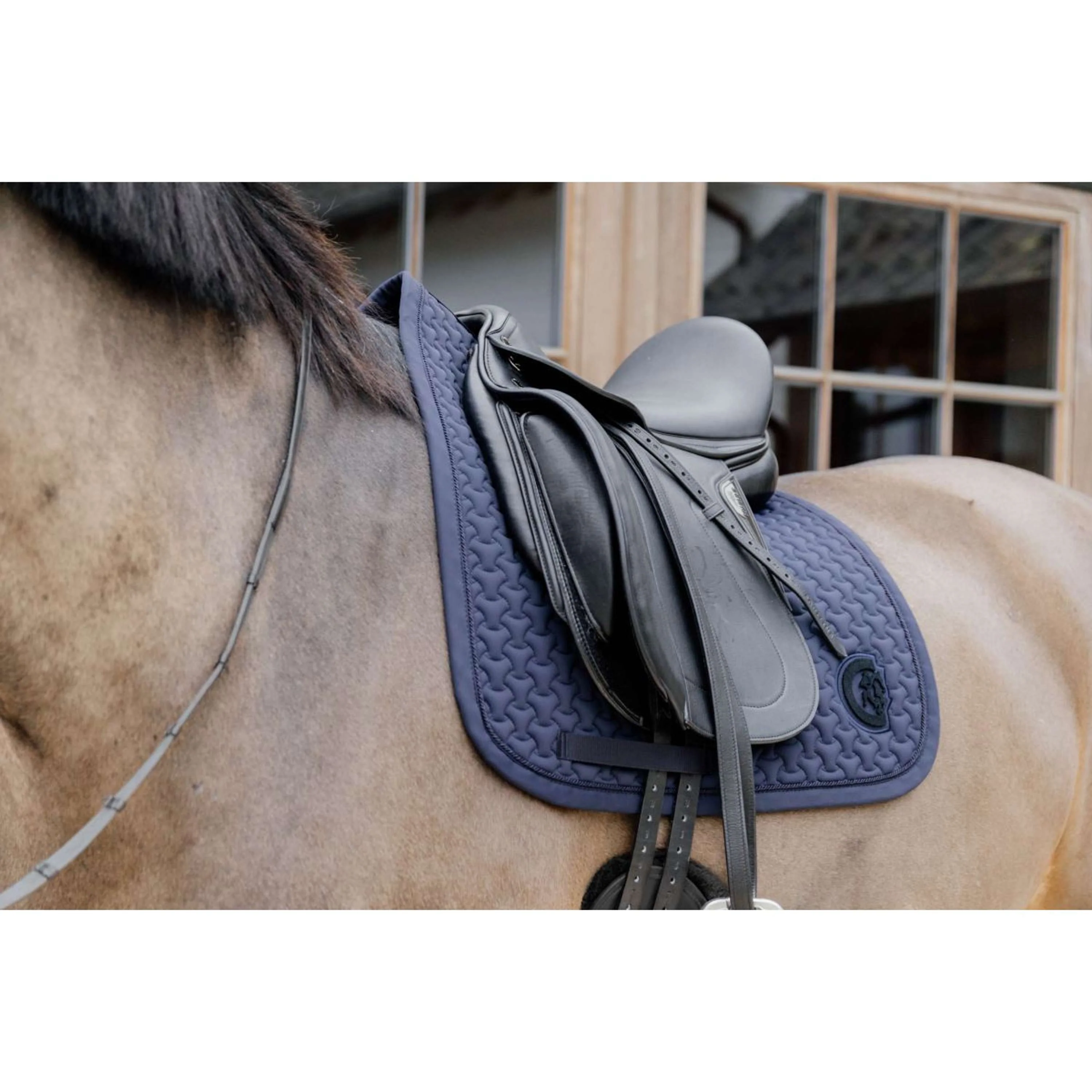 Kentucky Tapis de Selle Plaited 3D Logo Dressage Marin - Image 5