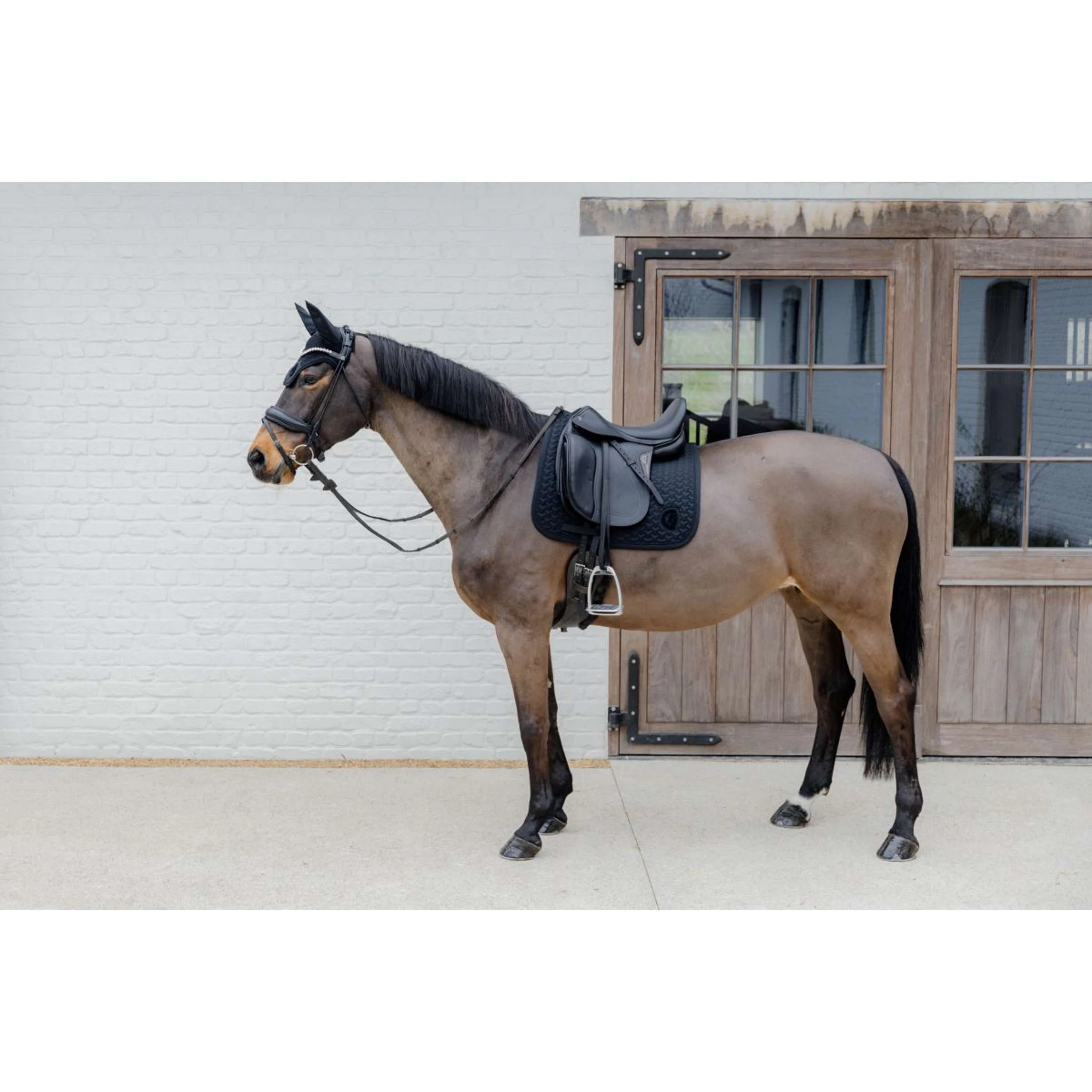 Kentucky Tapis de Selle Plaited 3D Logo Dressage Noir - Image 3