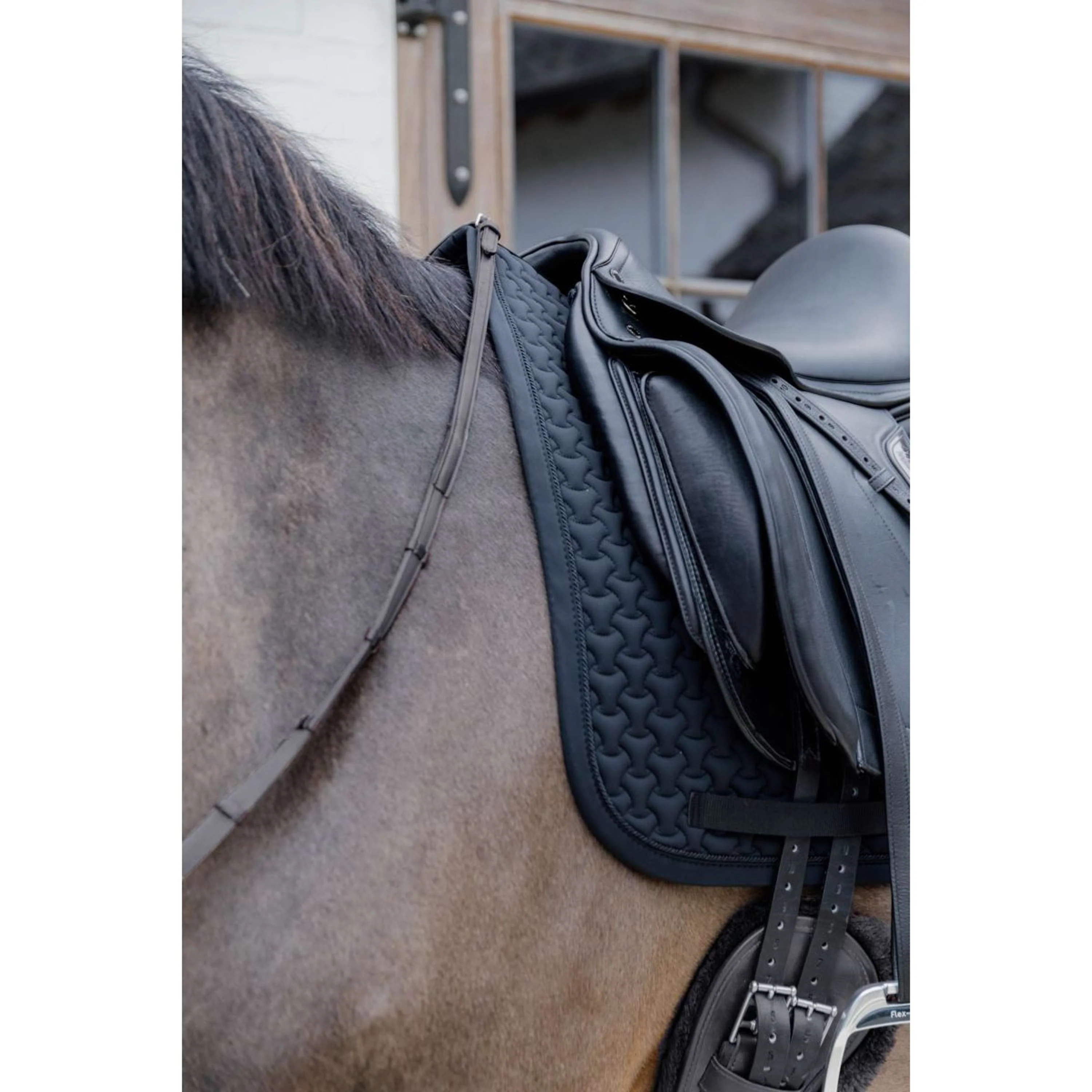 Kentucky Tapis de Selle Plaited 3D Logo Dressage Noir - Image 5