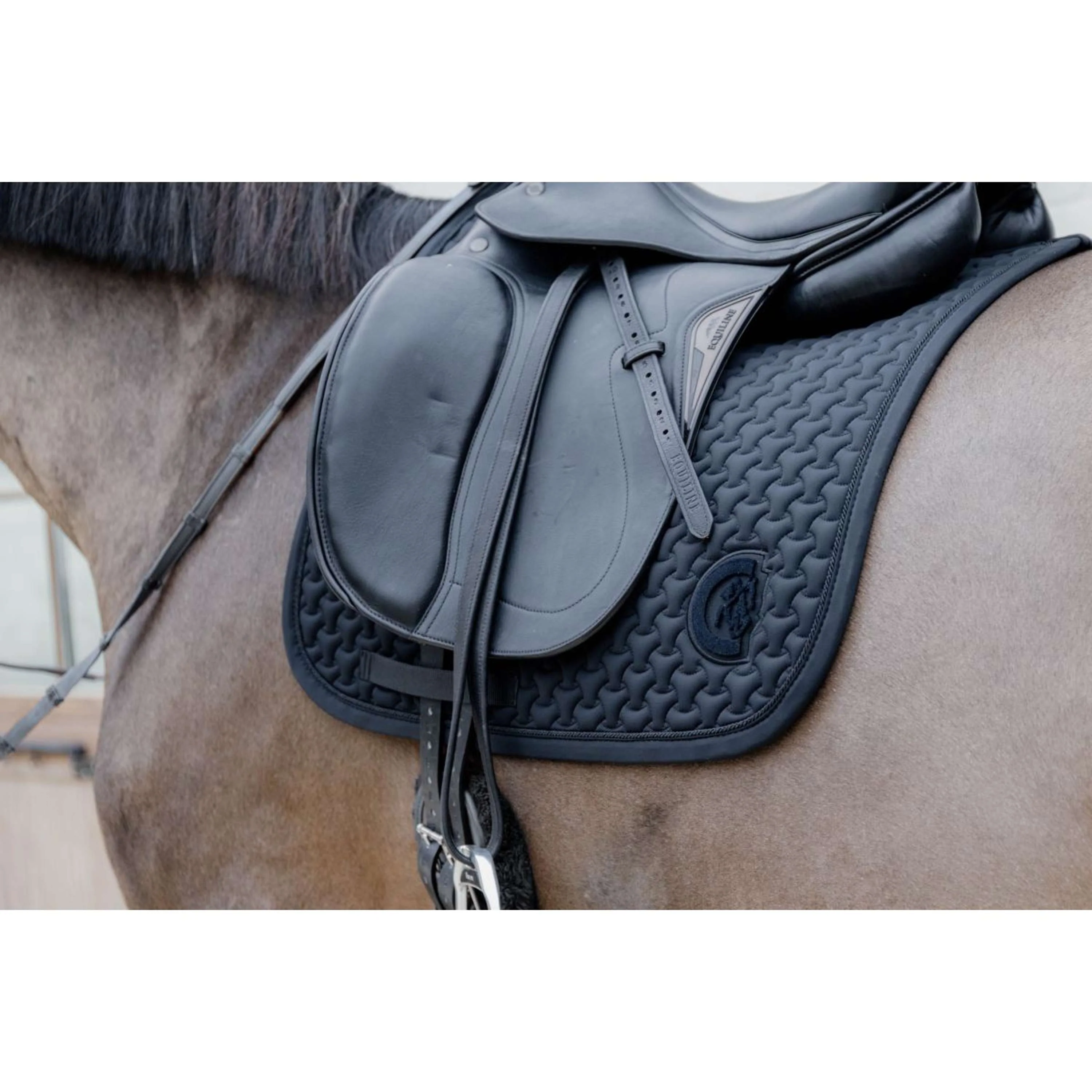 Kentucky Tapis de Selle Plaited 3D Logo Dressage Noir - Image 7