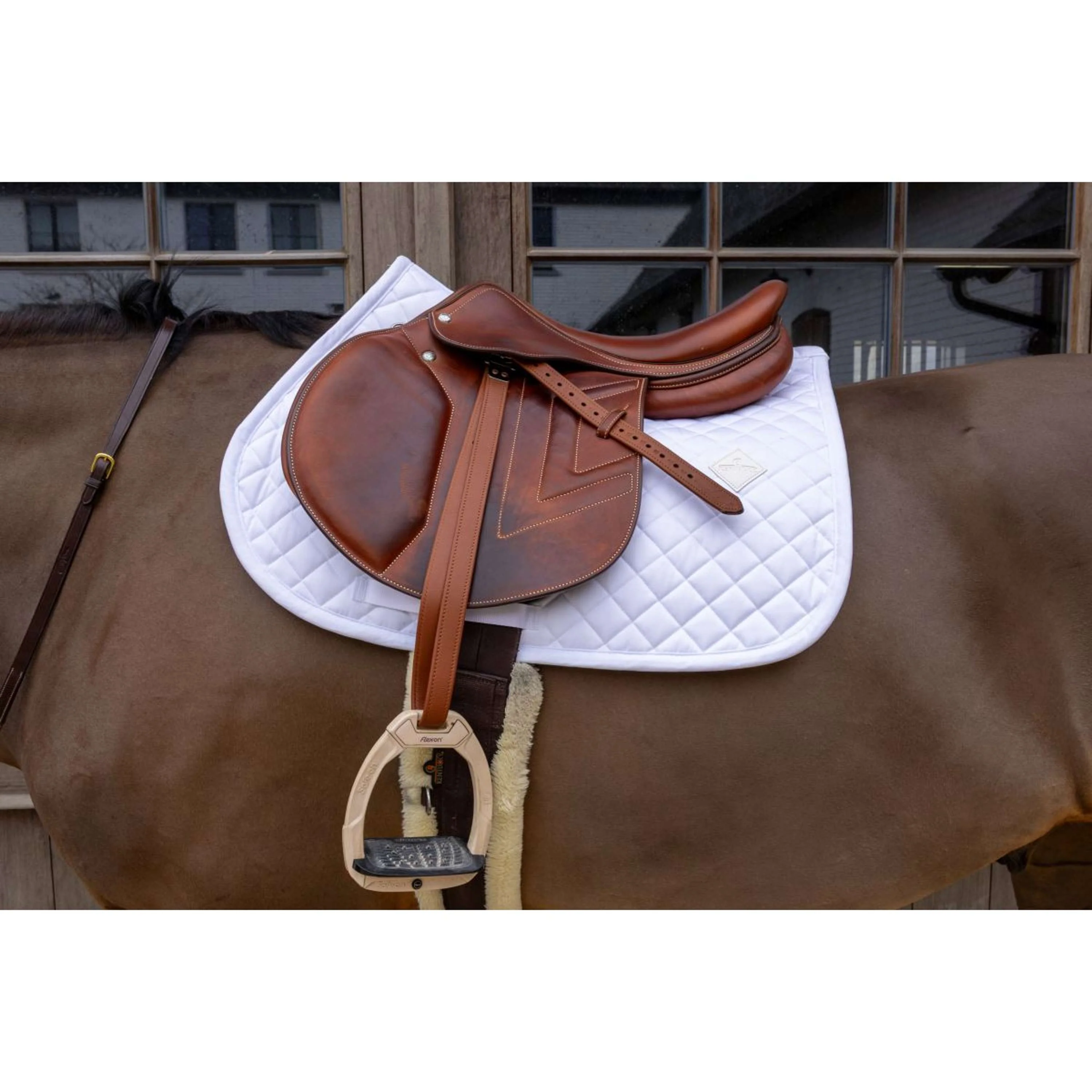 Kentucky Tapis de Selle Skin Friendly Diamond de Saut Blanc - Image 7