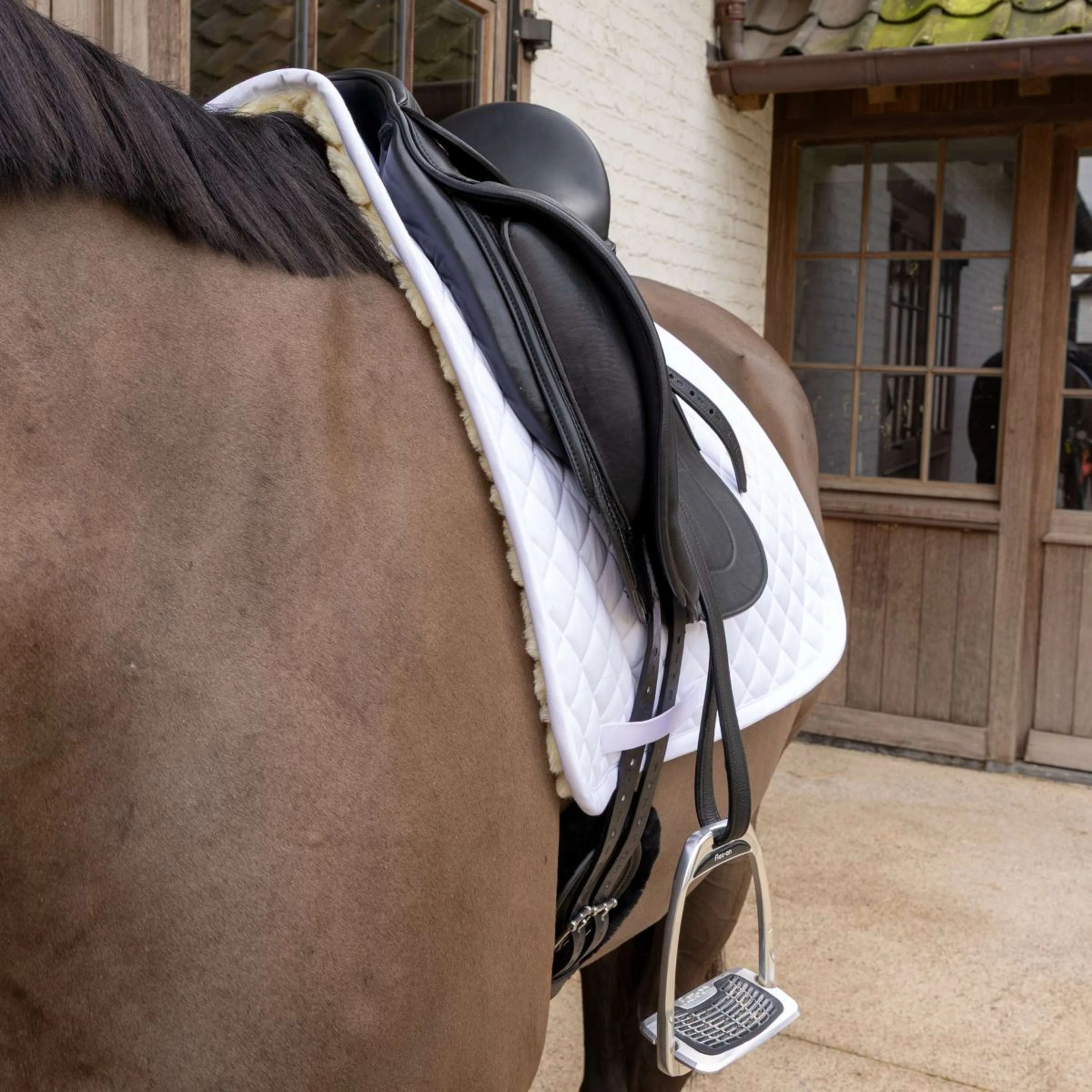 Kentucky Tapis de Selle Skin Friendly Diamond Dressage Blanc - Image 4