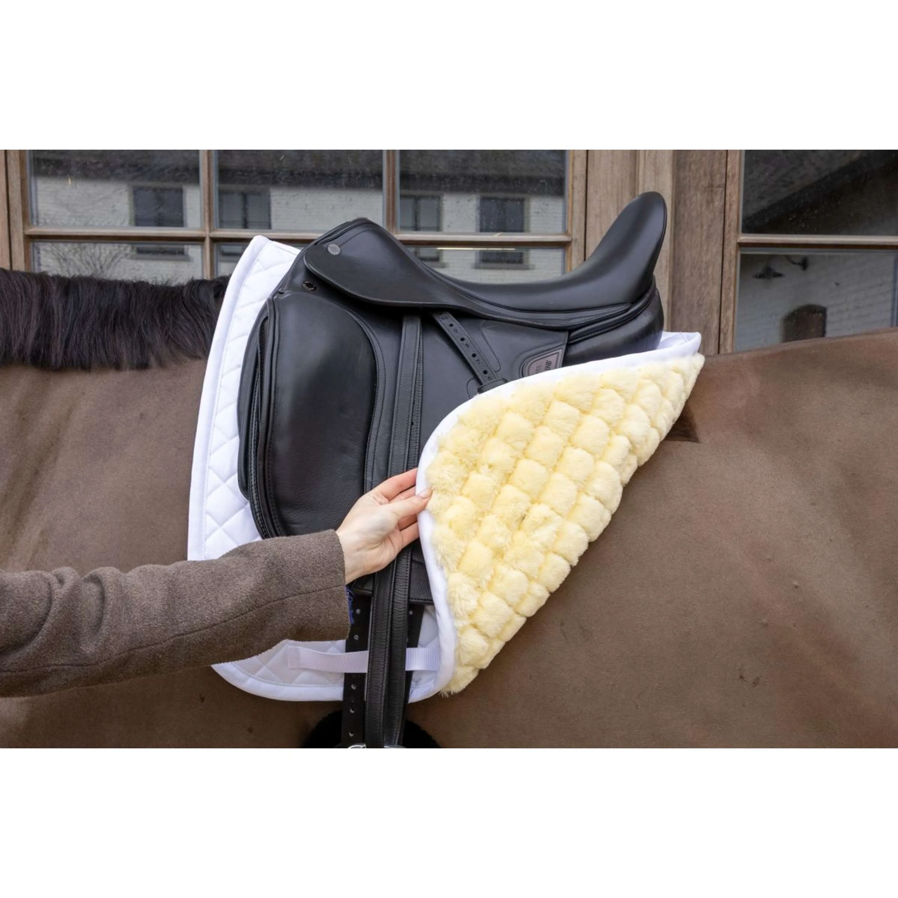 Kentucky Tapis de Selle Skin Friendly Diamond Dressage Blanc - Image 7