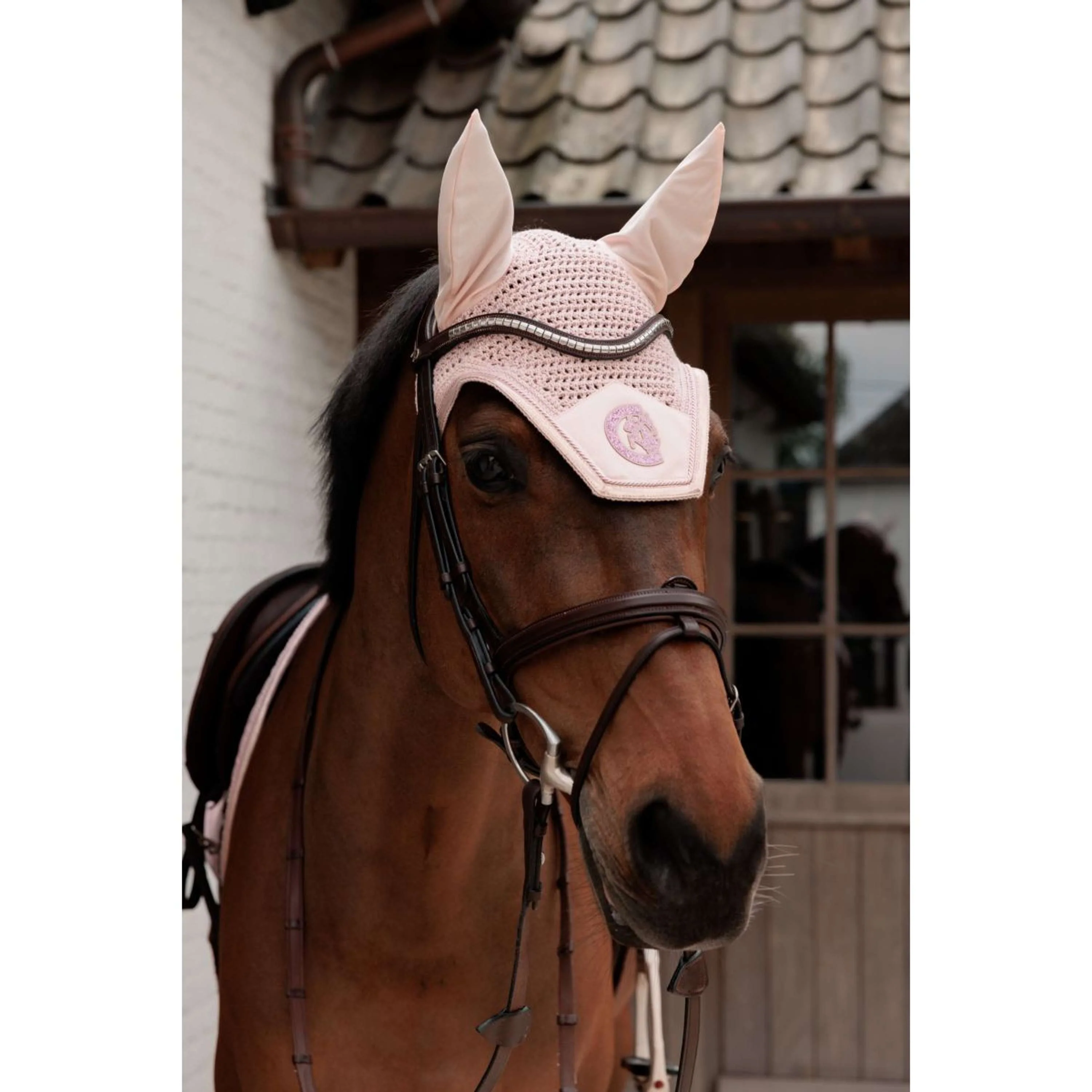Kentucky Bonnet Anti-Mouches Wellington Sparkling Logo Old Rose - Image 2