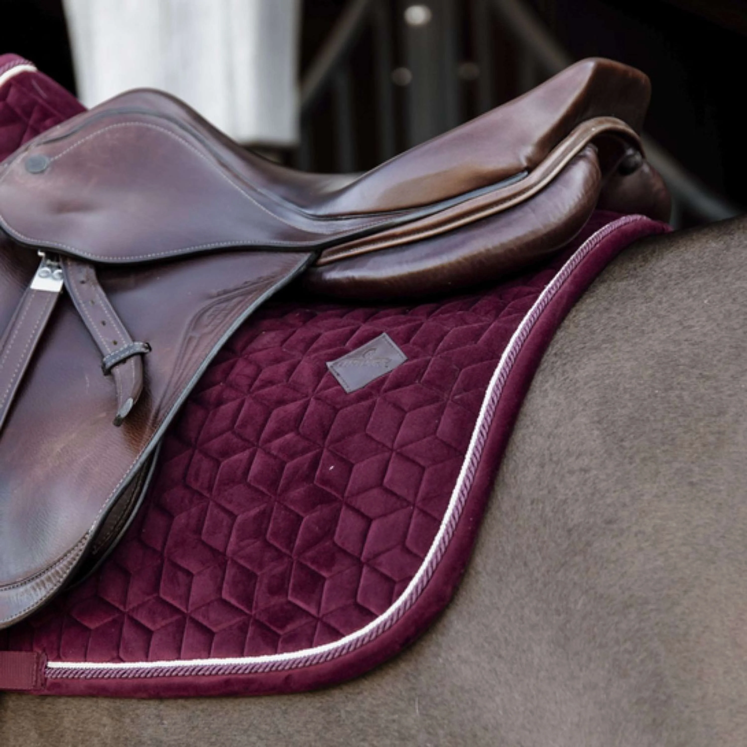 Kentucky Tapis de Selle Velvet Bordeaux - Image 2