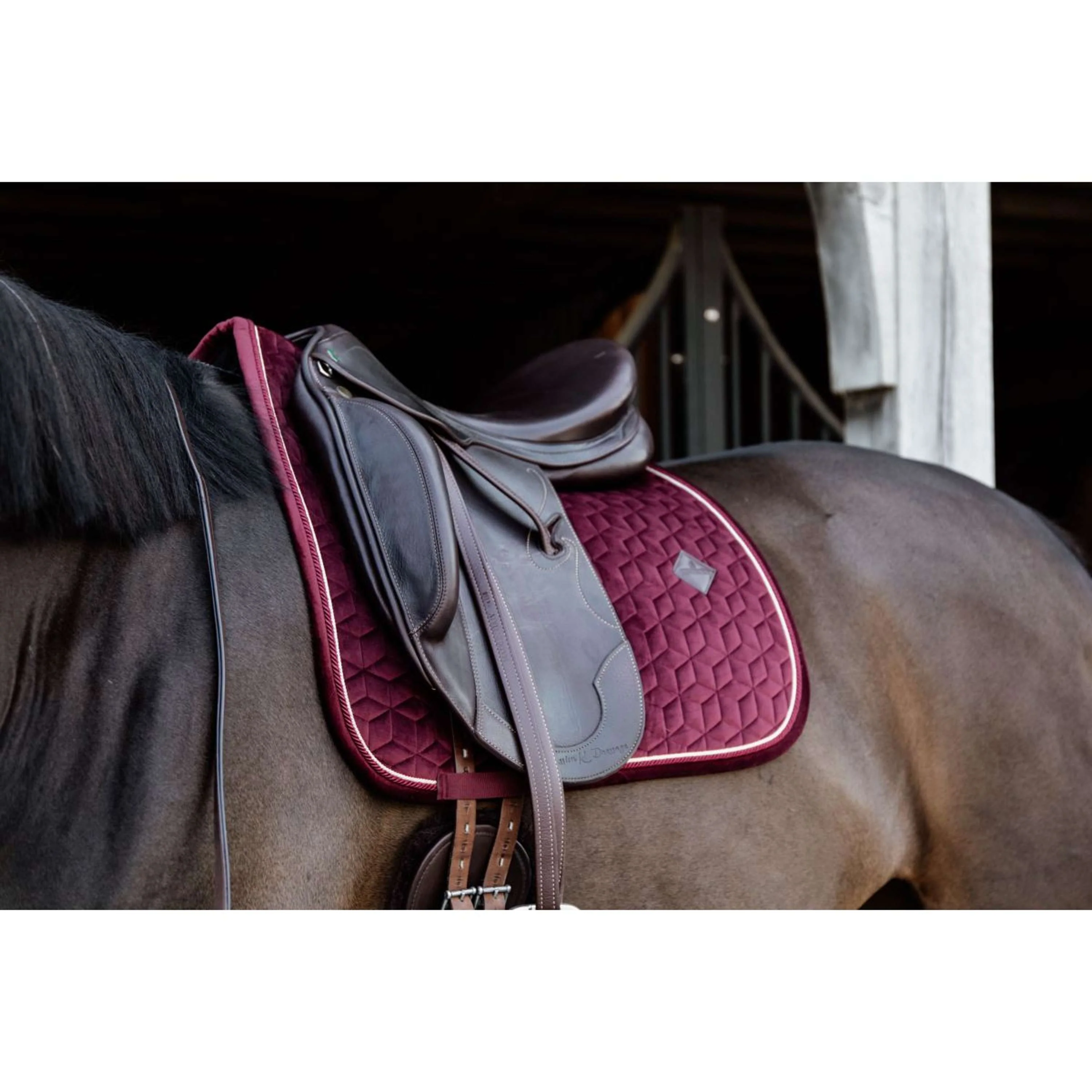 Kentucky Tapis de Selle Velvet Dressage Bordeaux - Image 3