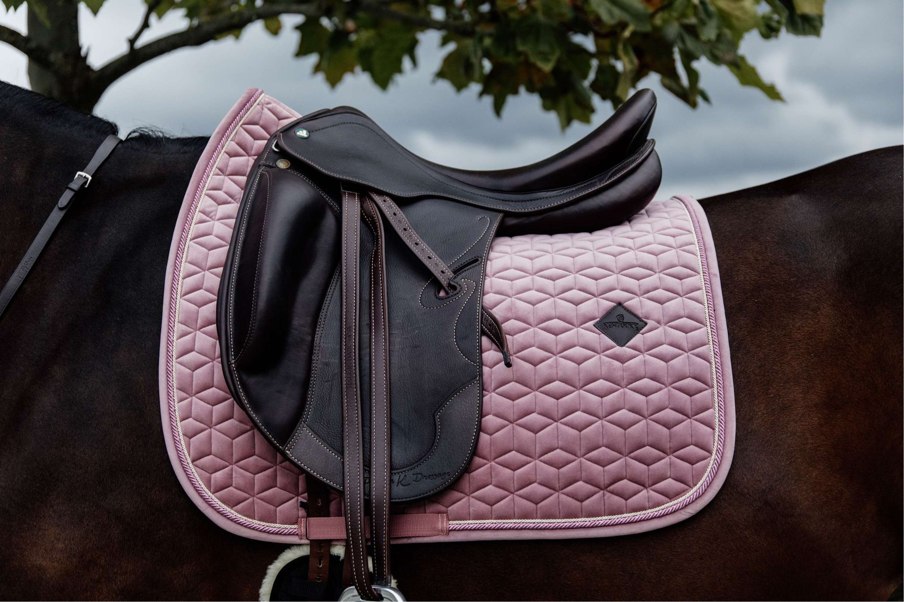 Kentucky Tapis de Selle Velvet Dressage Old Rose - Image 2
