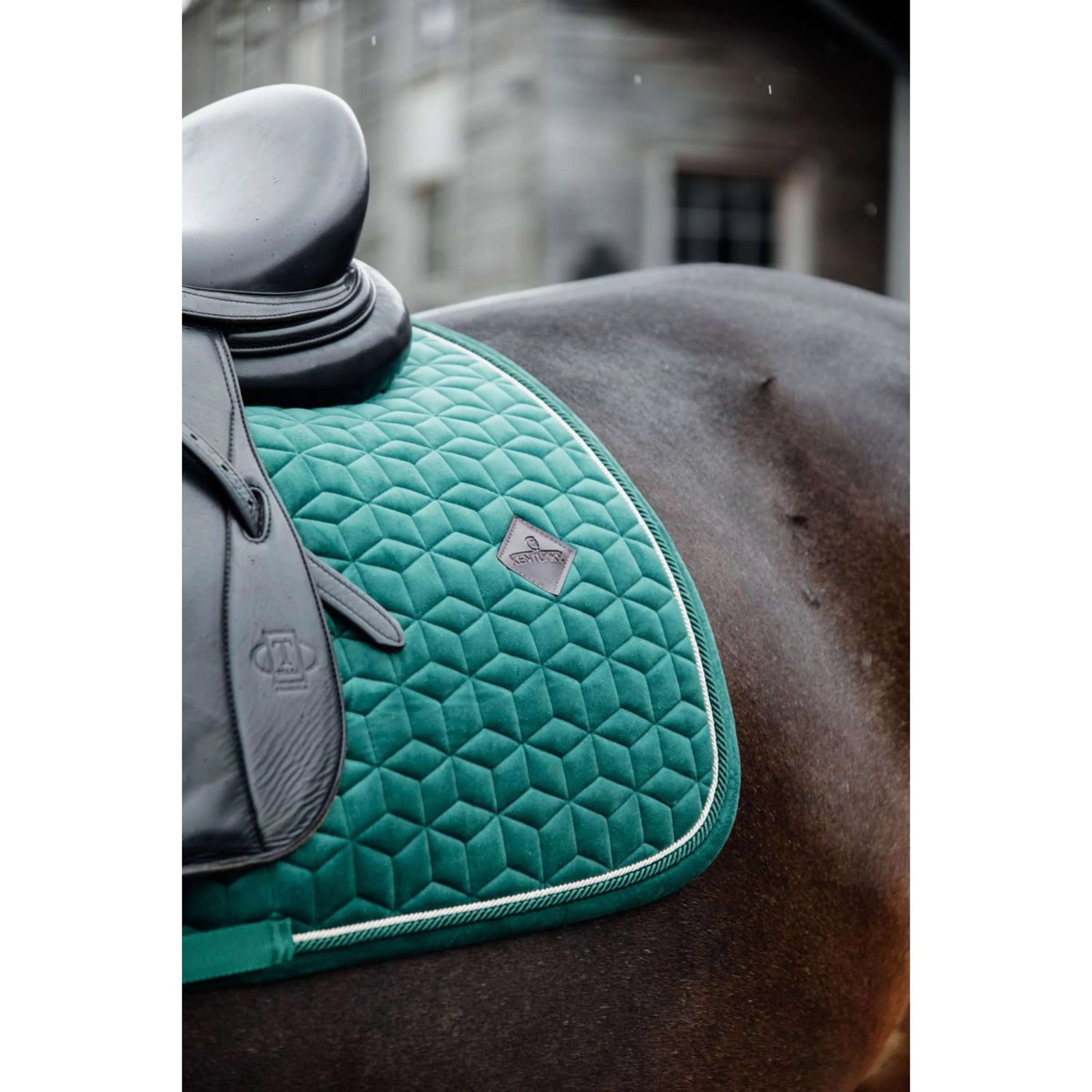 Kentucky Tapis de Selle Velvet Dressage Vert Foncé - Image 4