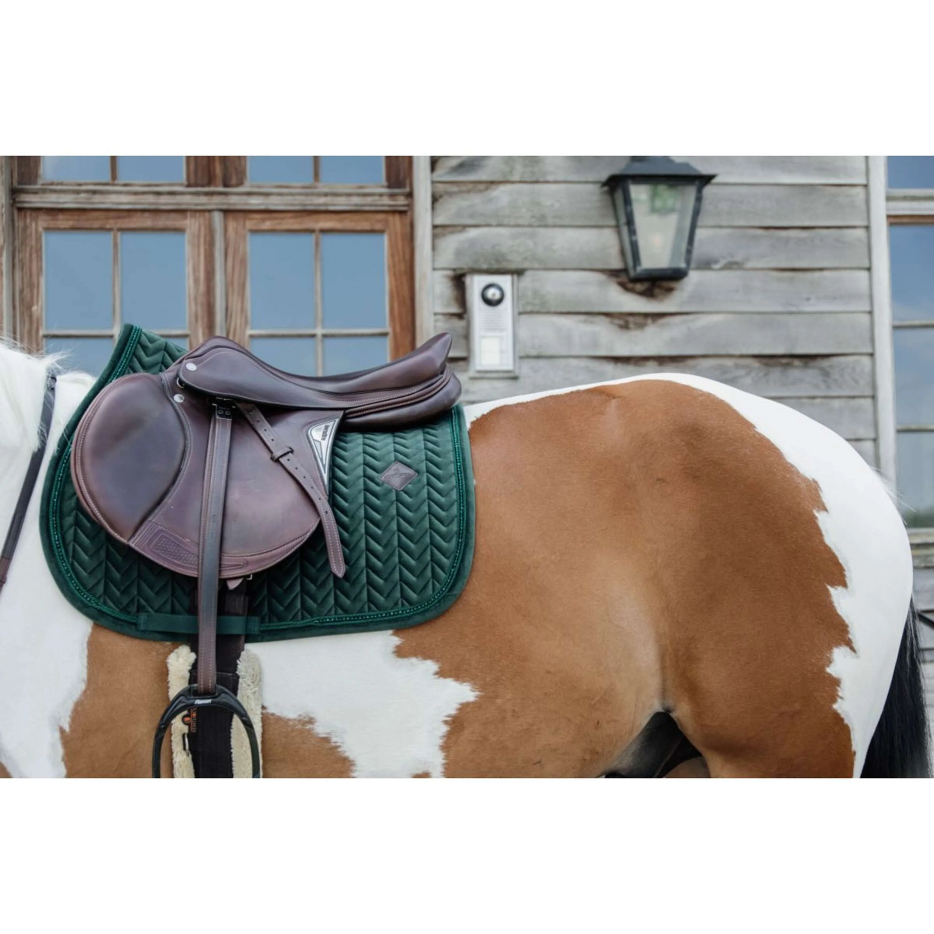 Kentucky Tapis de Selle velours Pearls de Saut Pine Green - Image 3