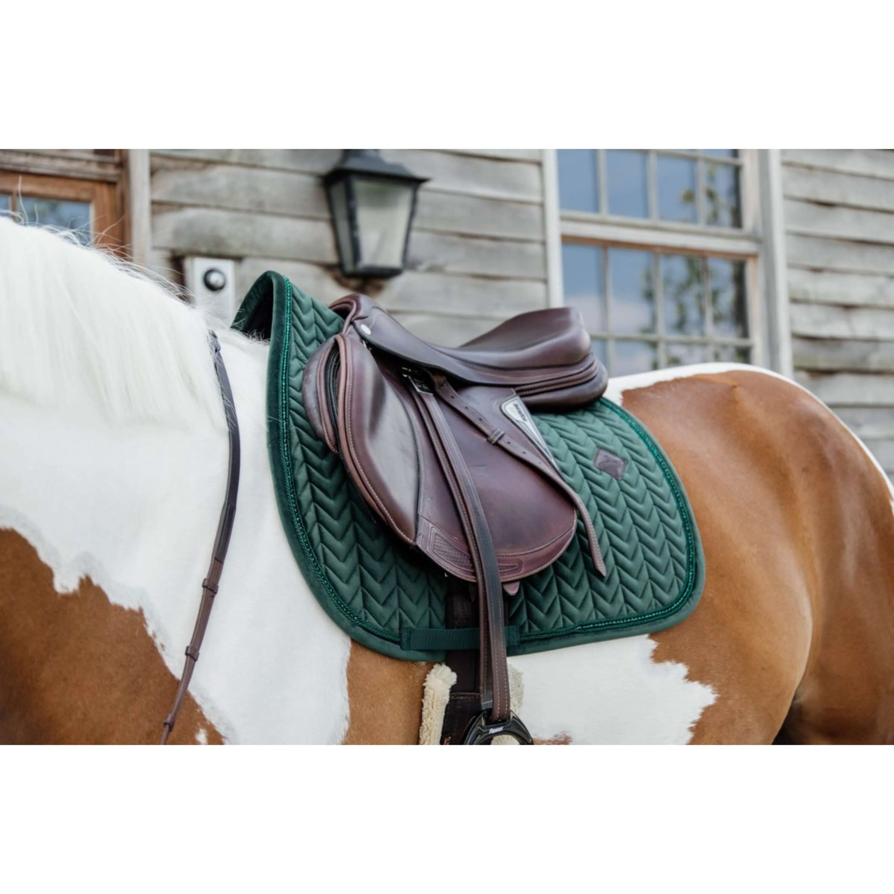 Kentucky Tapis de Selle velours Pearls de Saut Pine Green - Image 4