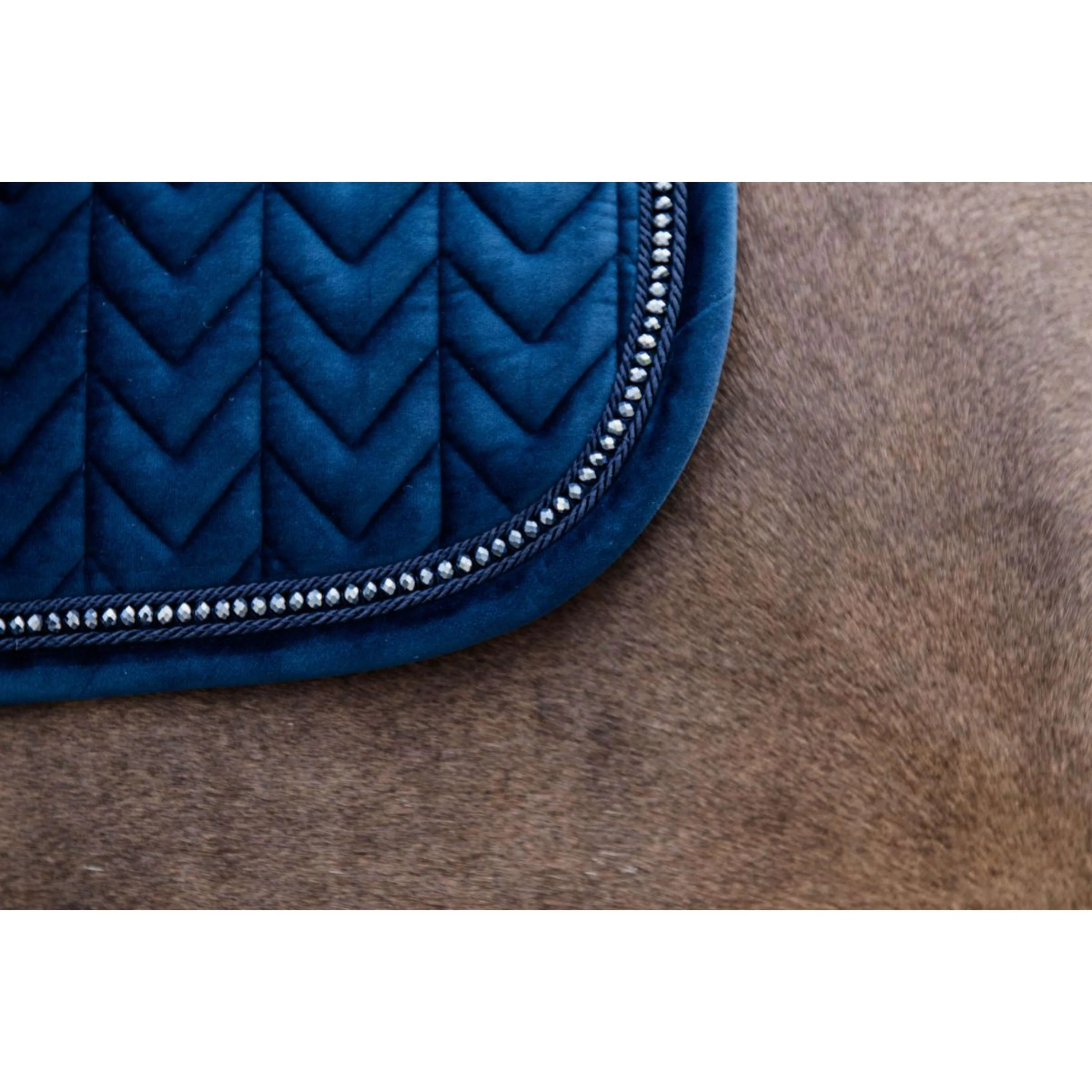 Kentucky Tapis de Selle velours Pearls Dressage Marin - Image 10