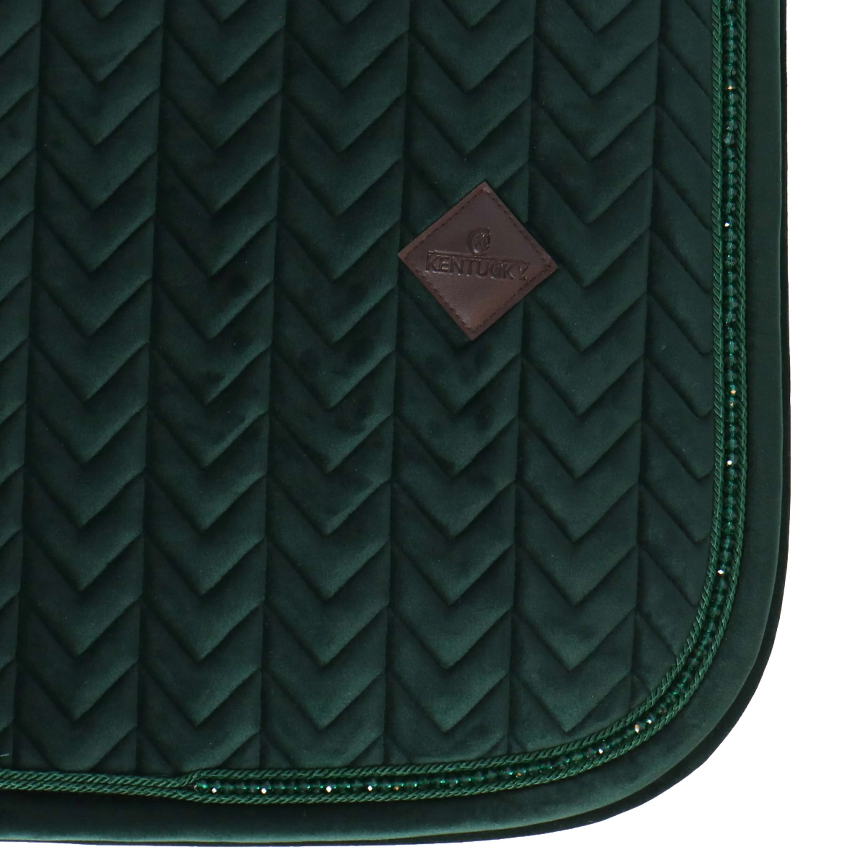Kentucky Tapis de Selle velours Pearls Dressage Pine Green - Image 11