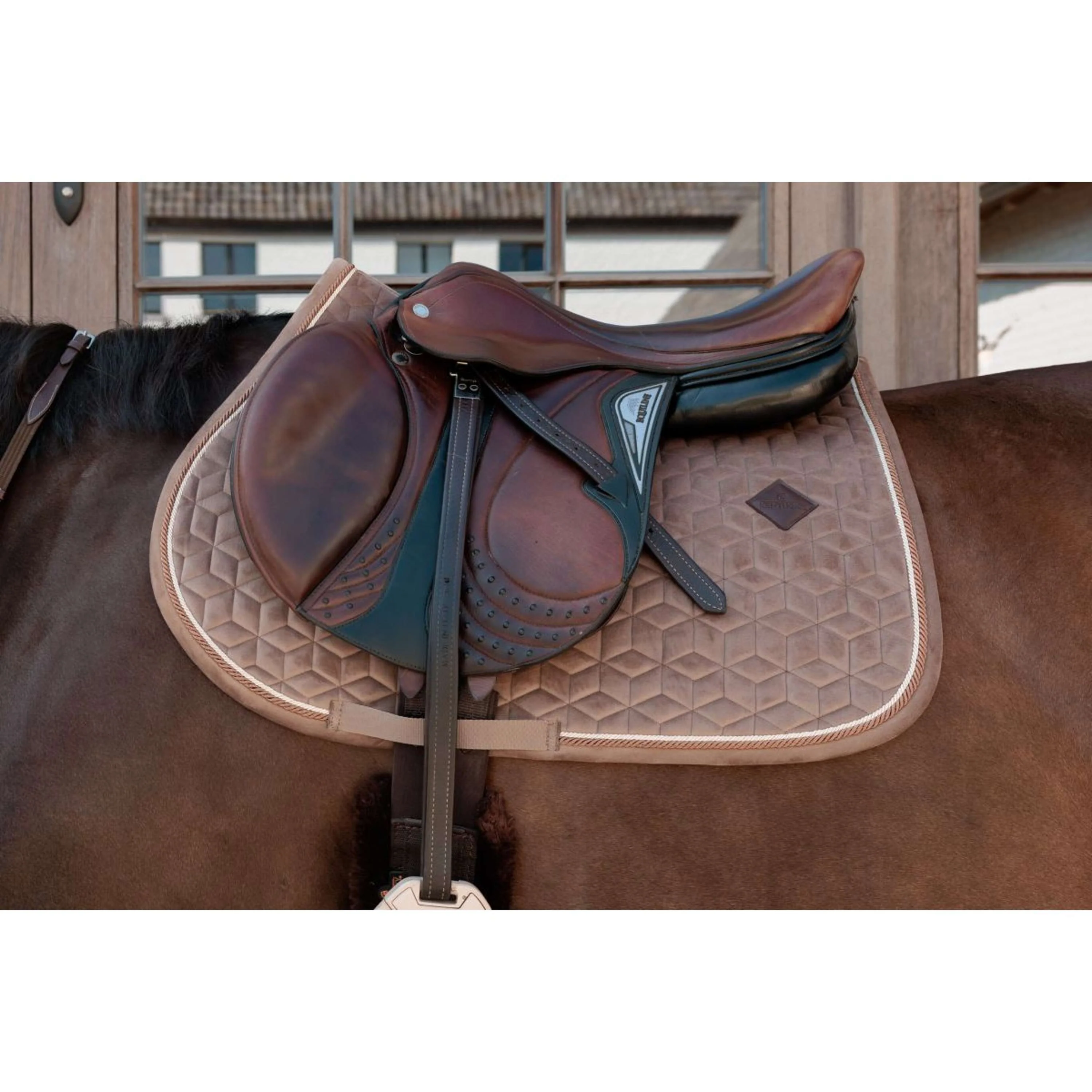 Kentucky Tapis de Selle Velvet de Saut Beige - Image 3