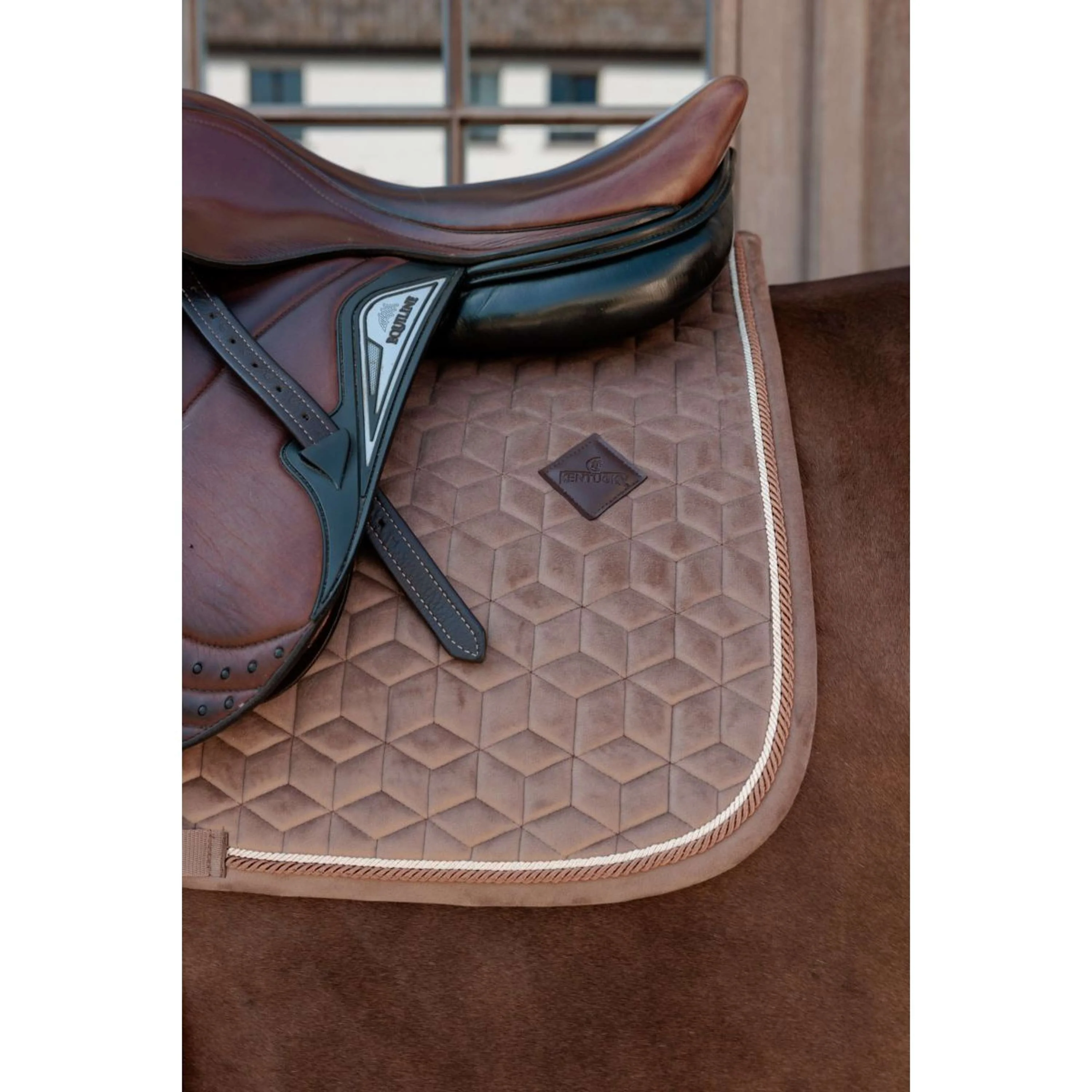Kentucky Tapis de Selle Velvet de Saut Beige - Image 5