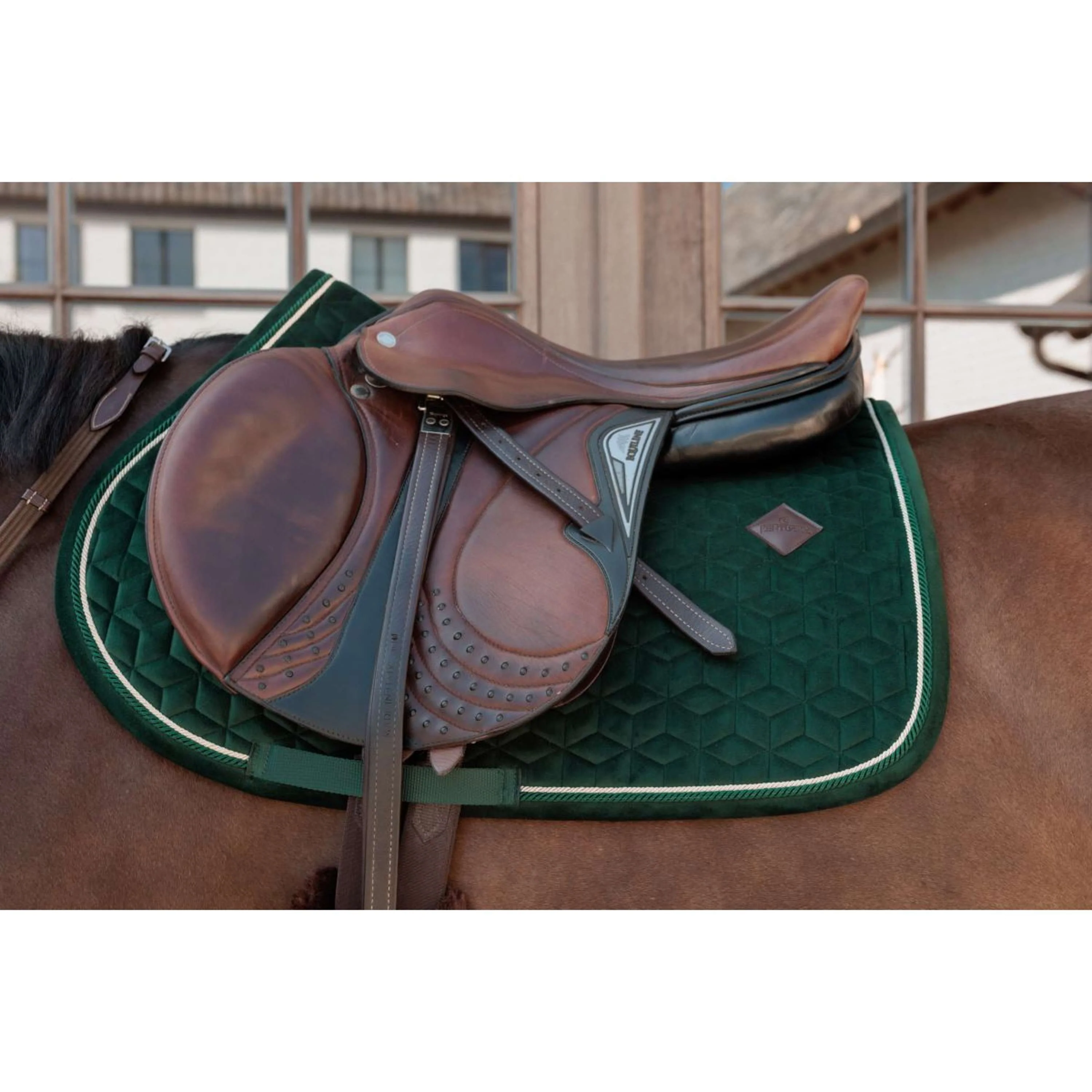 Kentucky Tapis de Selle Velvet de Saut Pine Green - Image 3