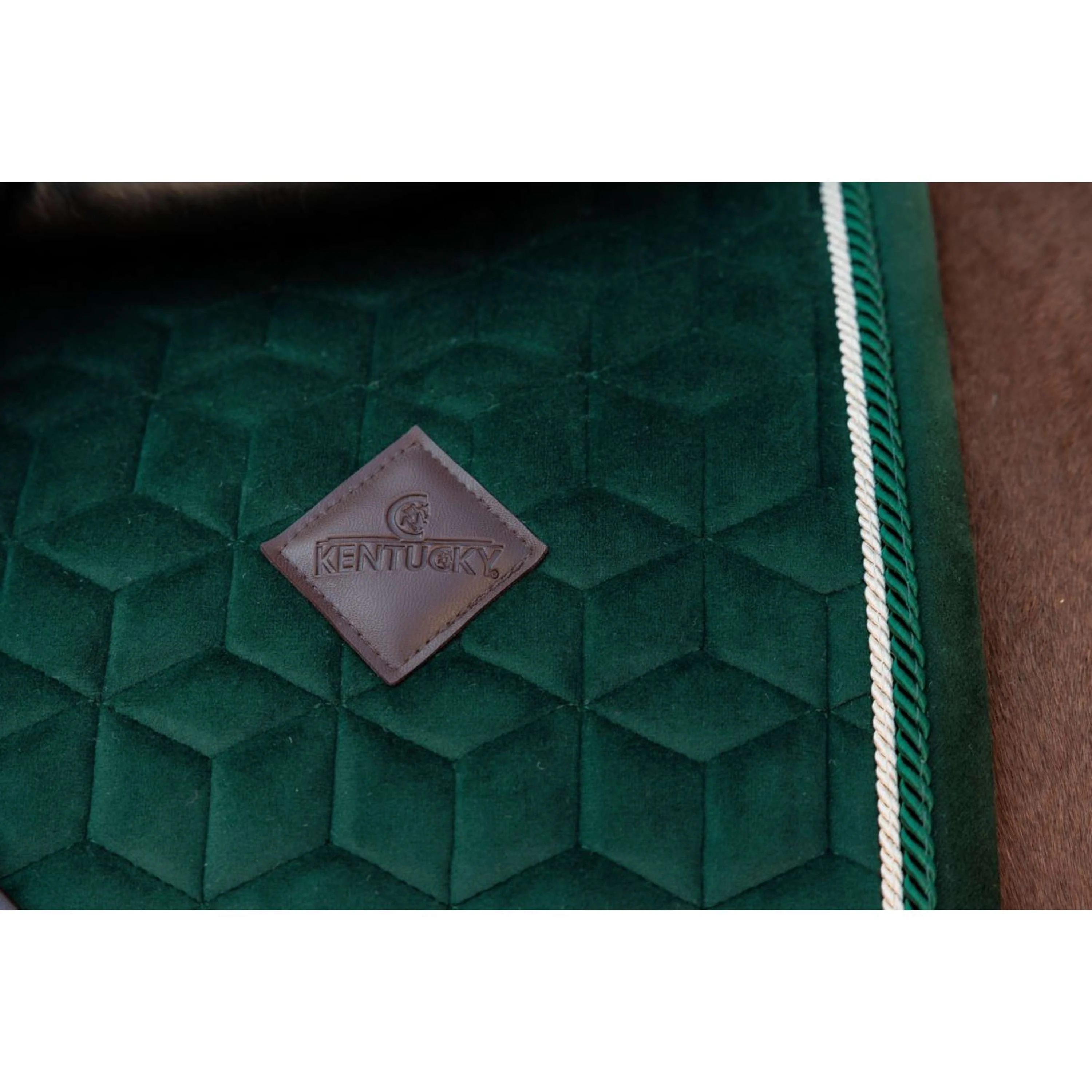 Kentucky Tapis de Selle Velvet de Saut Pine Green - Image 5