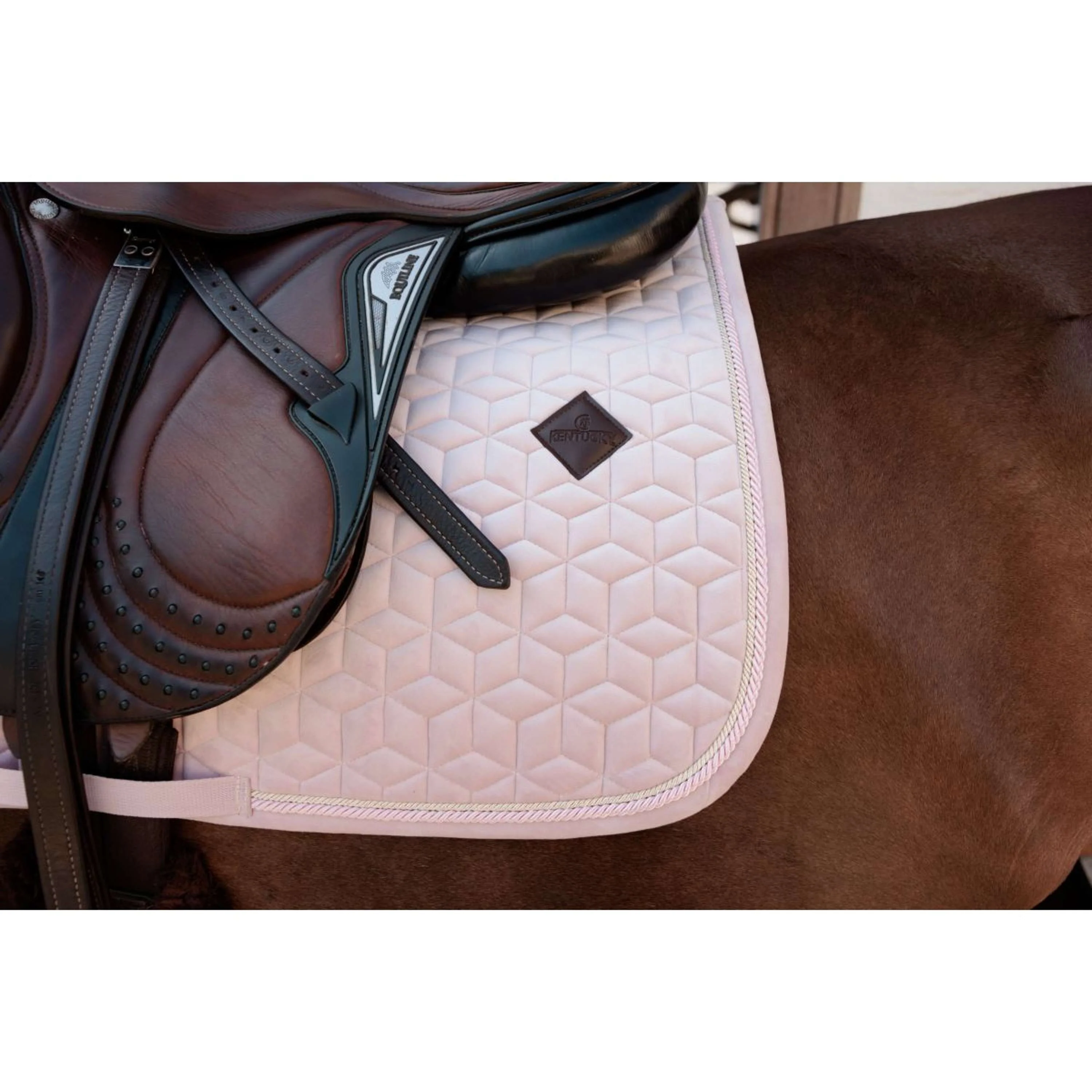 Kentucky Tapis de Selle Velvet de Saut Soft Rose - Image 4