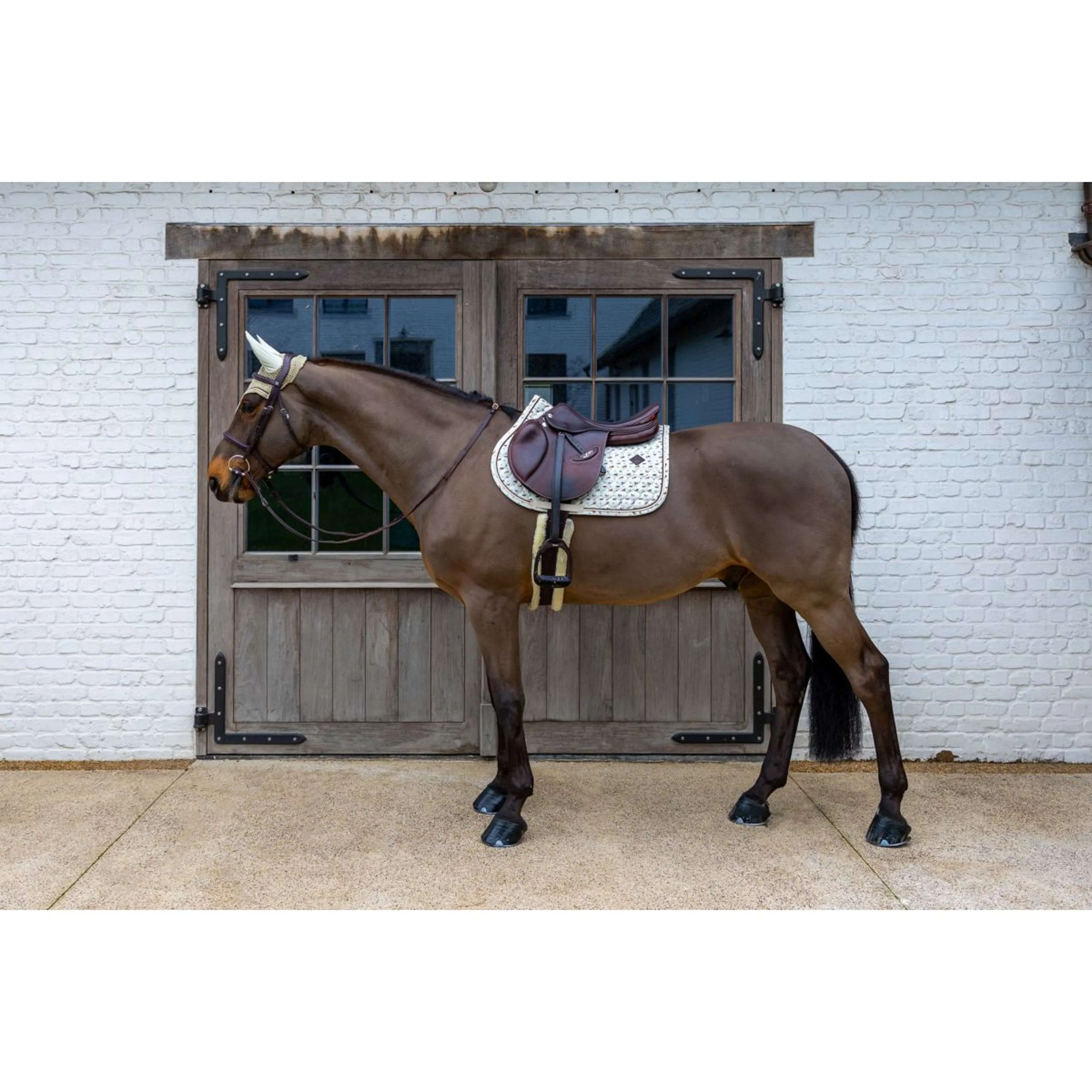 Kentucky Tapis de Selle Velvet Horse Printing Beige - Image 3