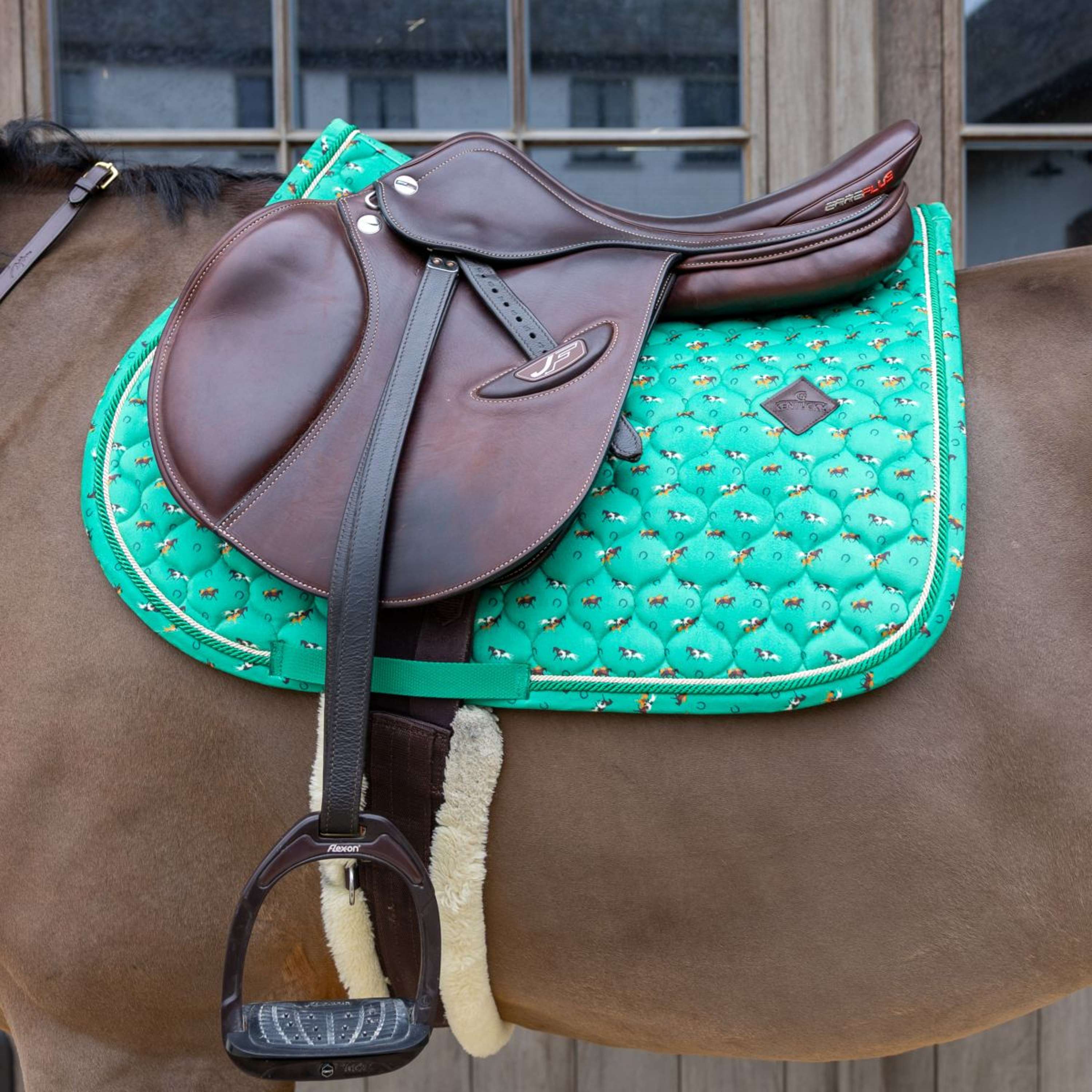 Kentucky Tapis de Selle Velvet Horse Printing de Saut Vert - Image 2