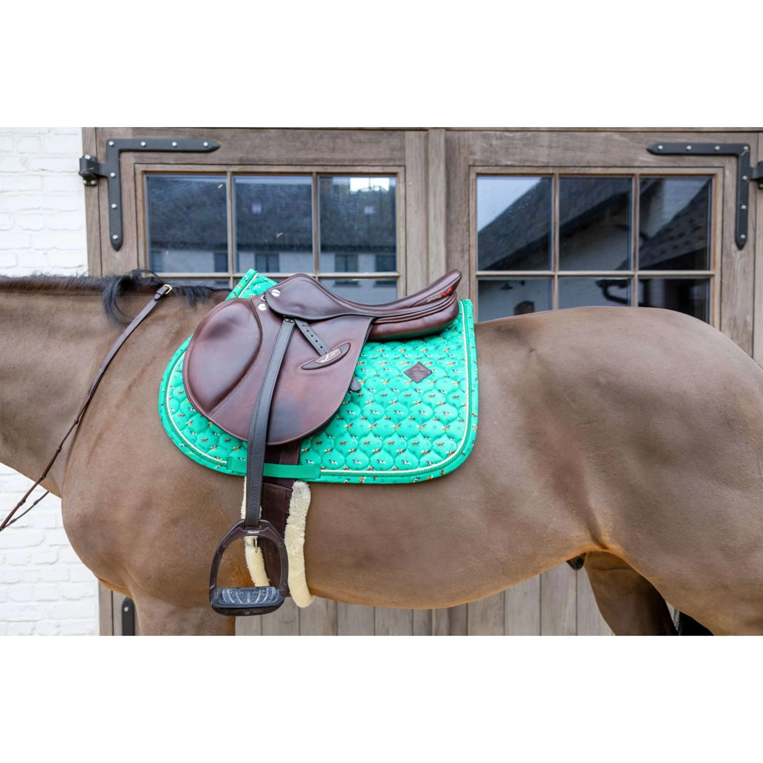 Kentucky Tapis de Selle Velvet Horse Printing de Saut Vert - Image 5