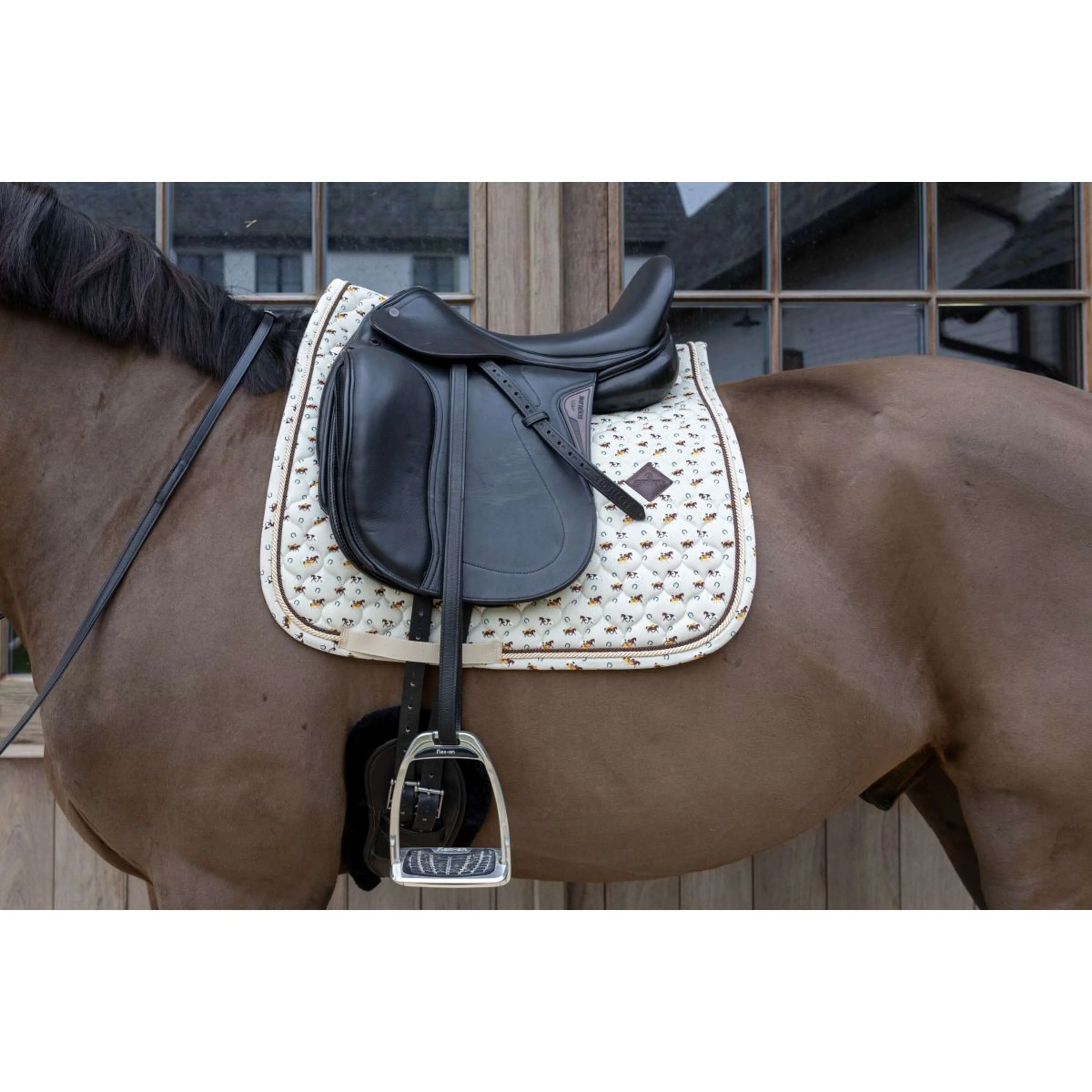 Kentucky Tapis de Selle Velvet Horse Printing Dressage Beige - Image 4