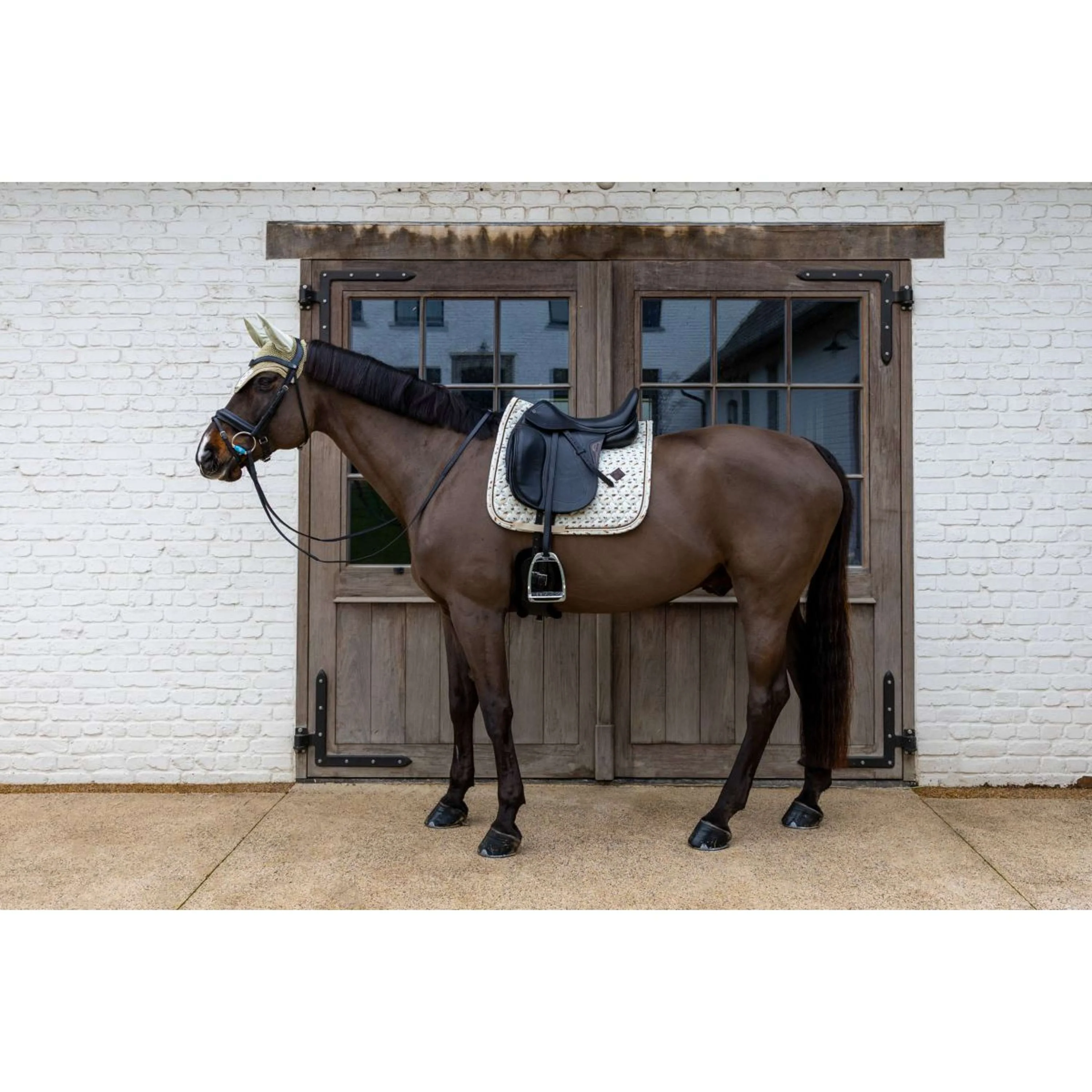Kentucky Tapis de Selle Velvet Horse Printing Dressage Beige - Image 5