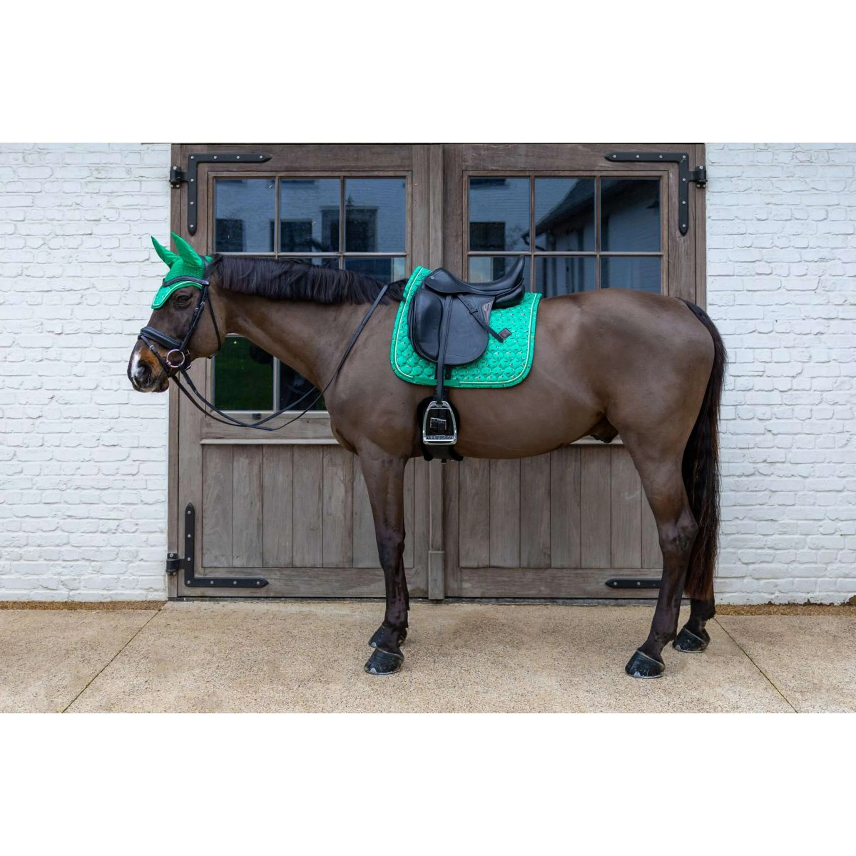 Kentucky Tapis de Selle Velvet Horse Printing Dressage Vert - Image 3