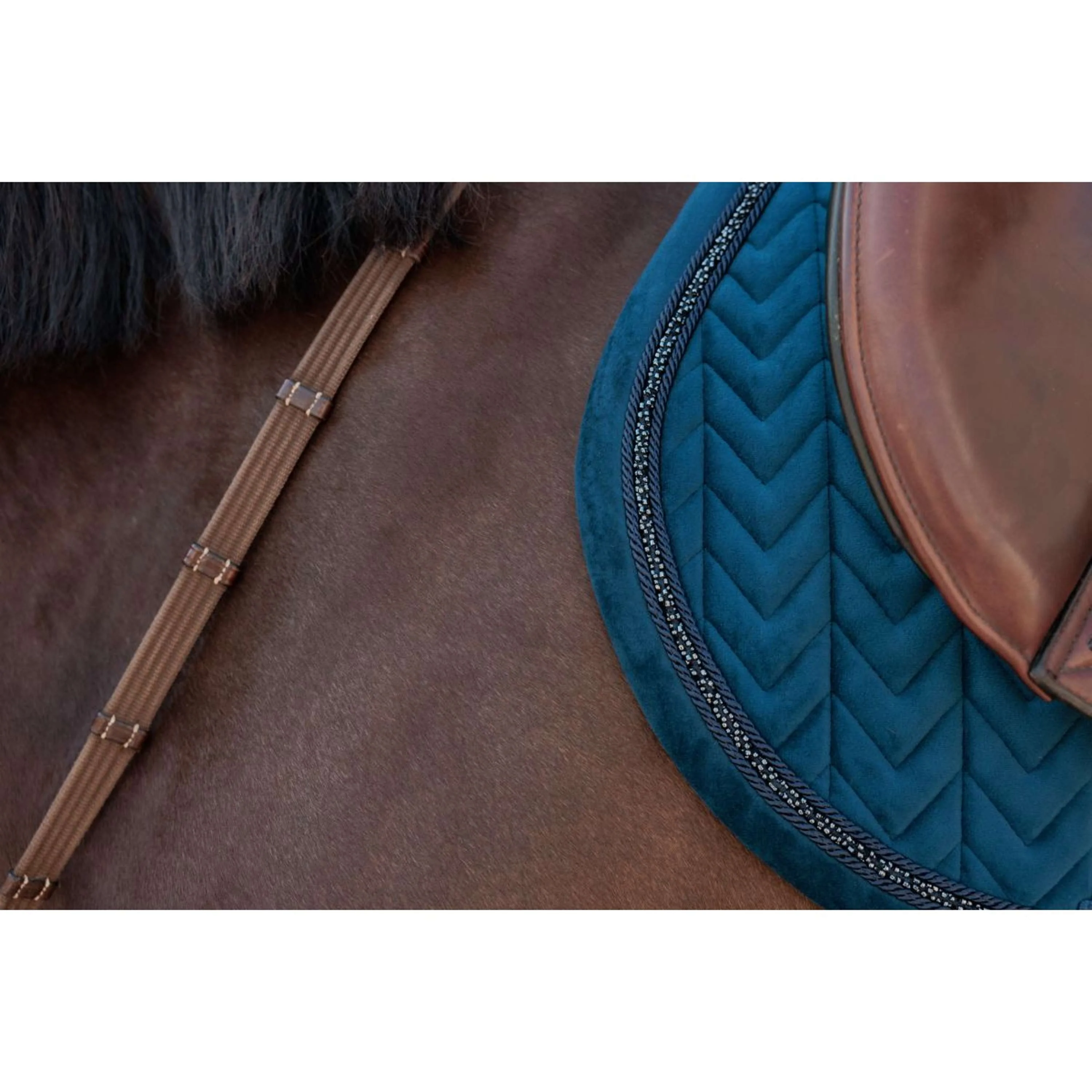 Kentucky Tapis de Selle Velvet Mini Pearls de Saut Marin - Image 4