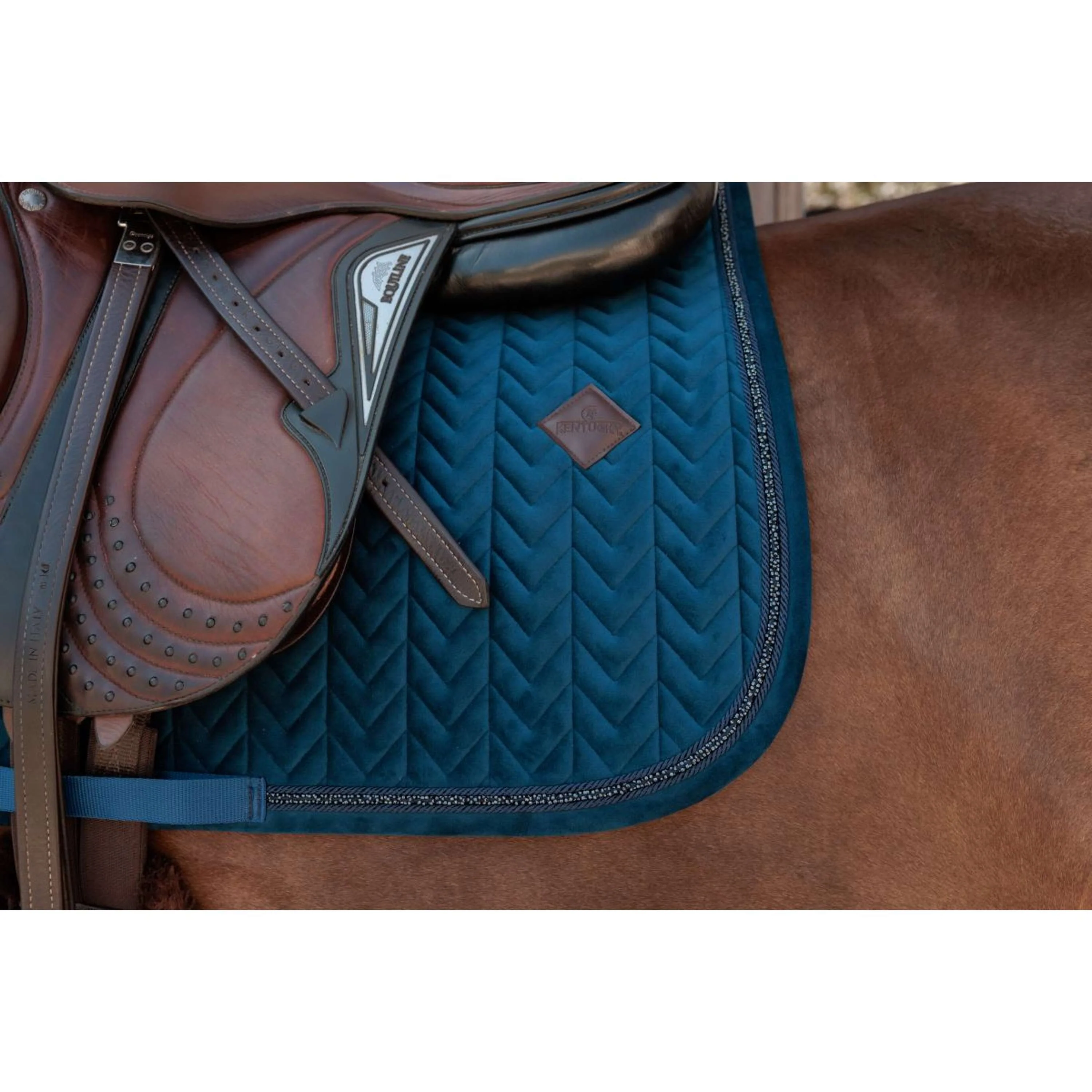 Kentucky Tapis de Selle Velvet Mini Pearls de Saut Marin - Image 6