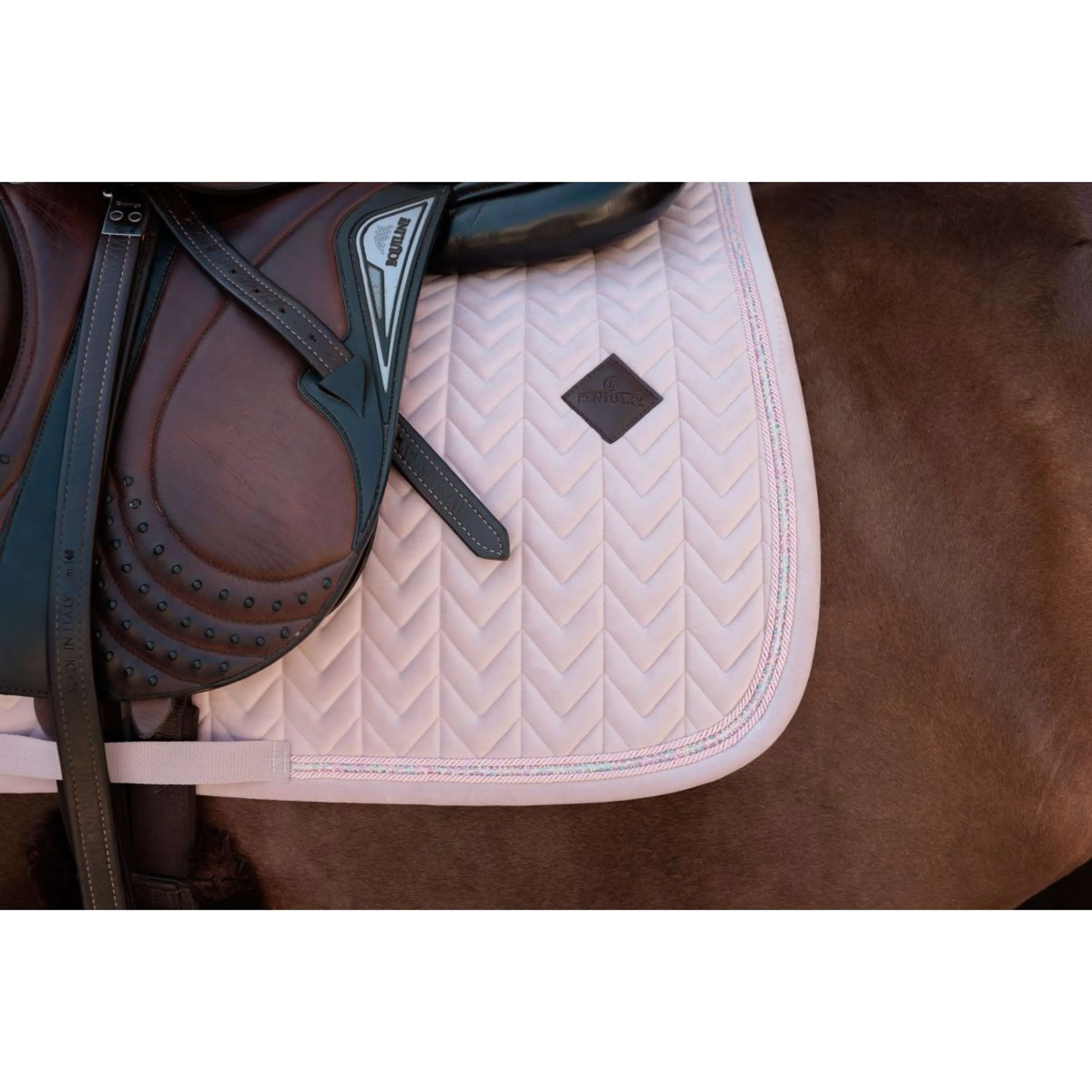 Kentucky Tapis de Selle Velvet Mini Pearls de Saut Old Rose - Image 6