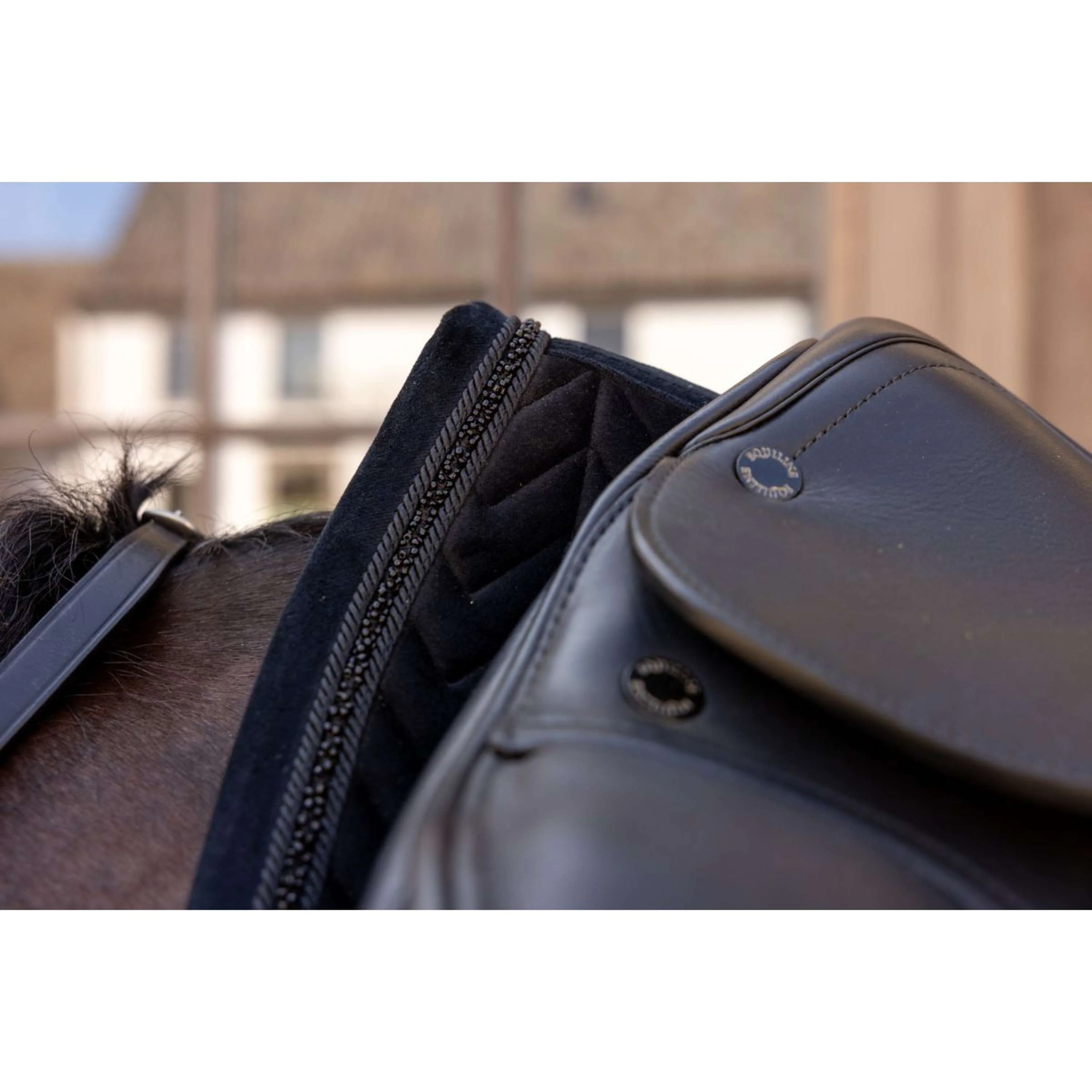 Kentucky Tapis de Selle Velvet Mini Pearls Dressage Noir - Image 4