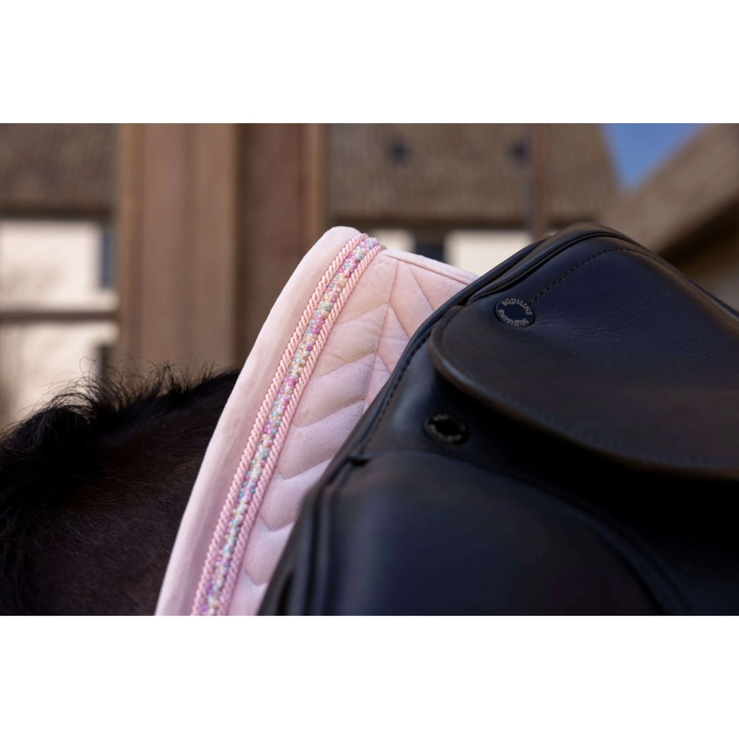 Kentucky Tapis de Selle Velvet Mini Pearls Dressage Old Rose - Image 3