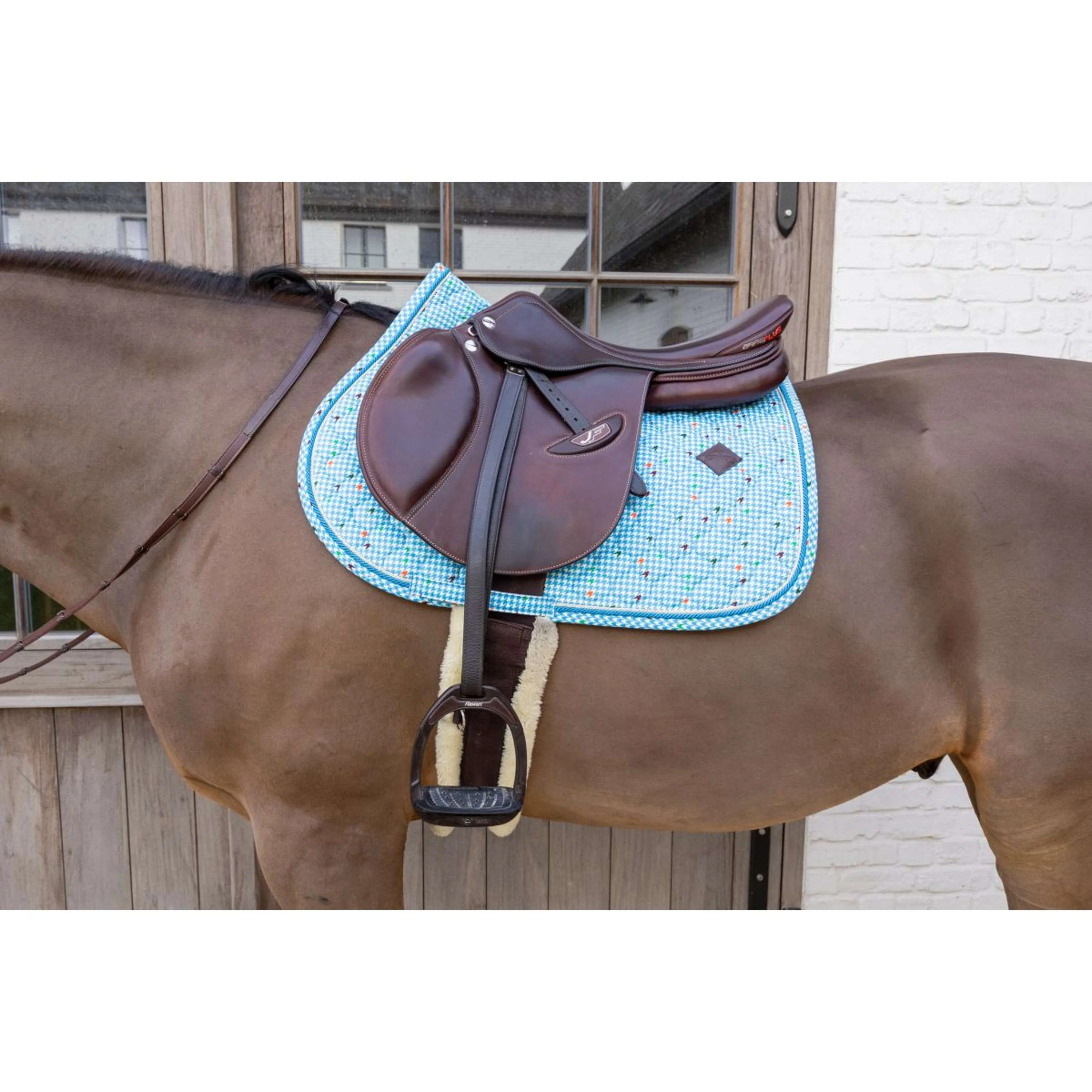 Kentucky Tapis de Selle Velvet Pied De Poule de Saut Marin - Image 3