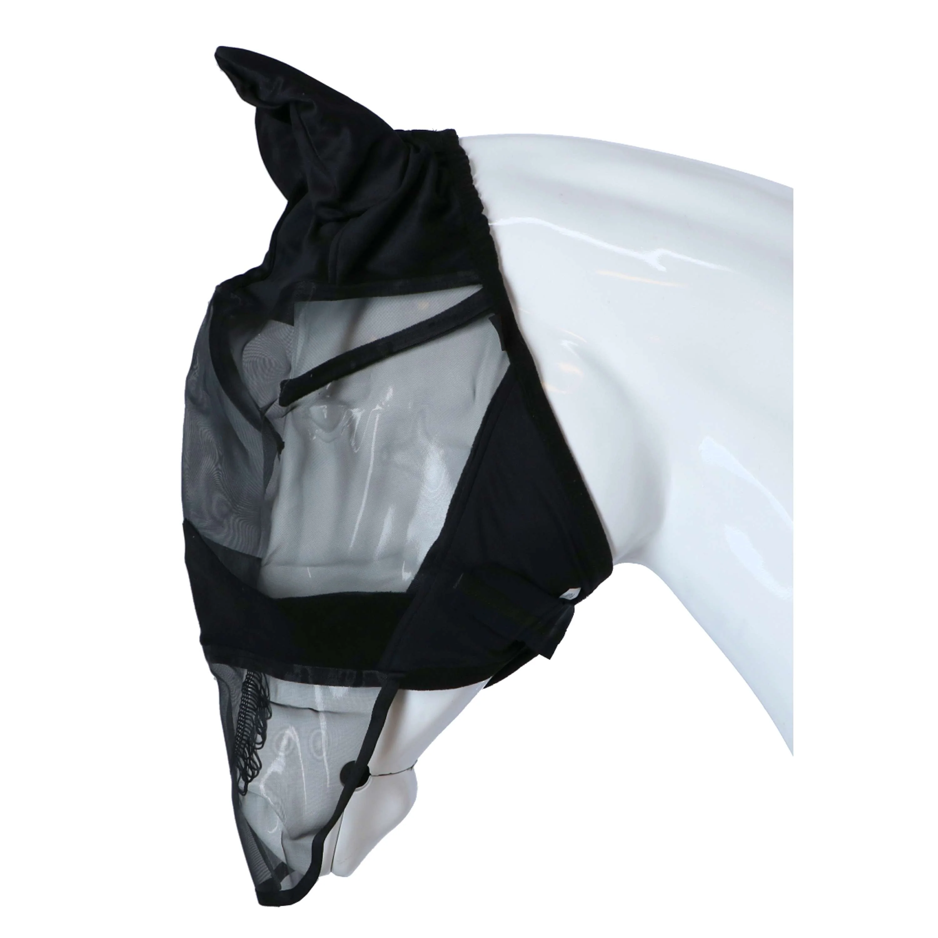 Kerbl Masque anti-mouches avec oreilles et nez Noir - Image 3
