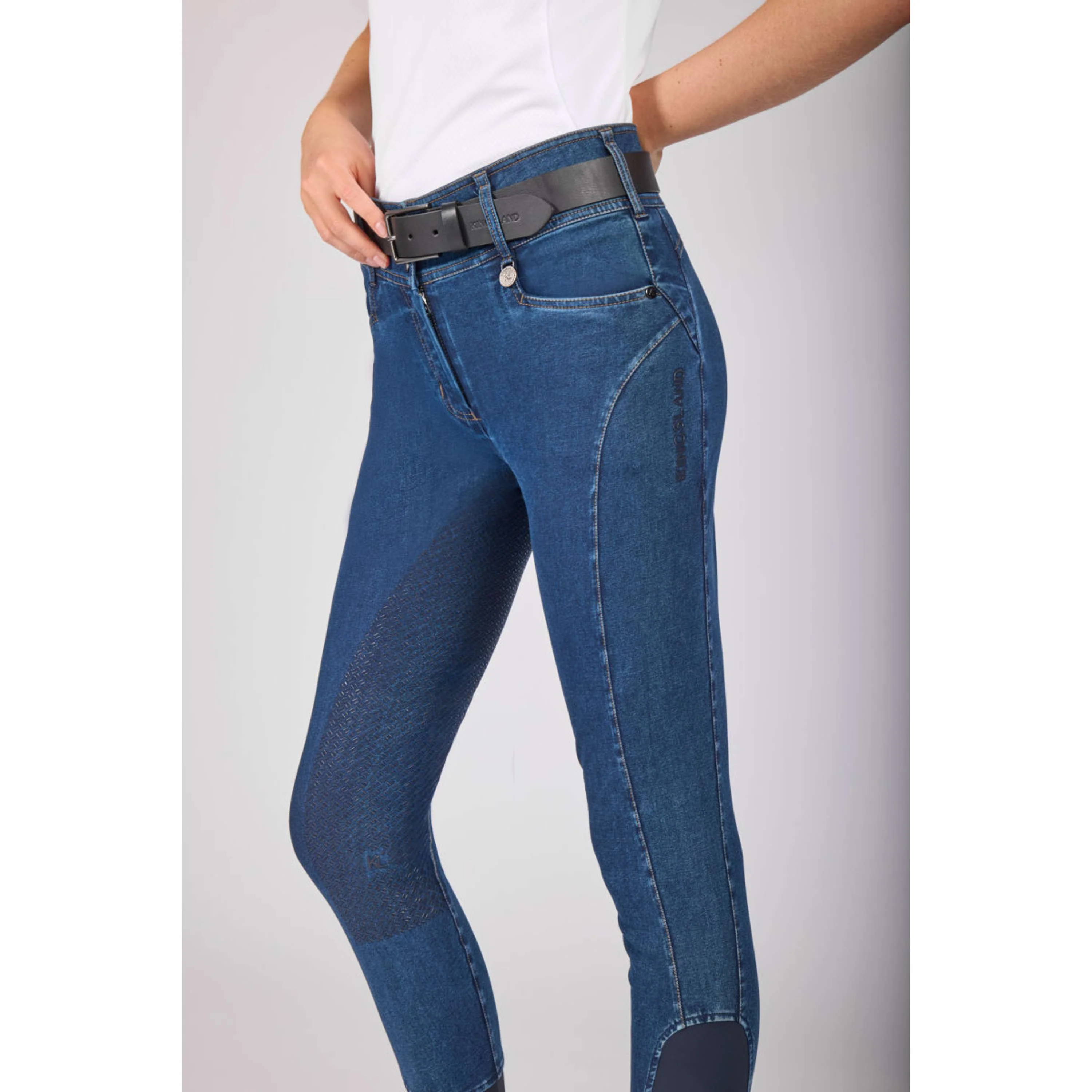Kingsland Pantalon d'Équitation KLKayce Denim Full Grip Marin - Image 2