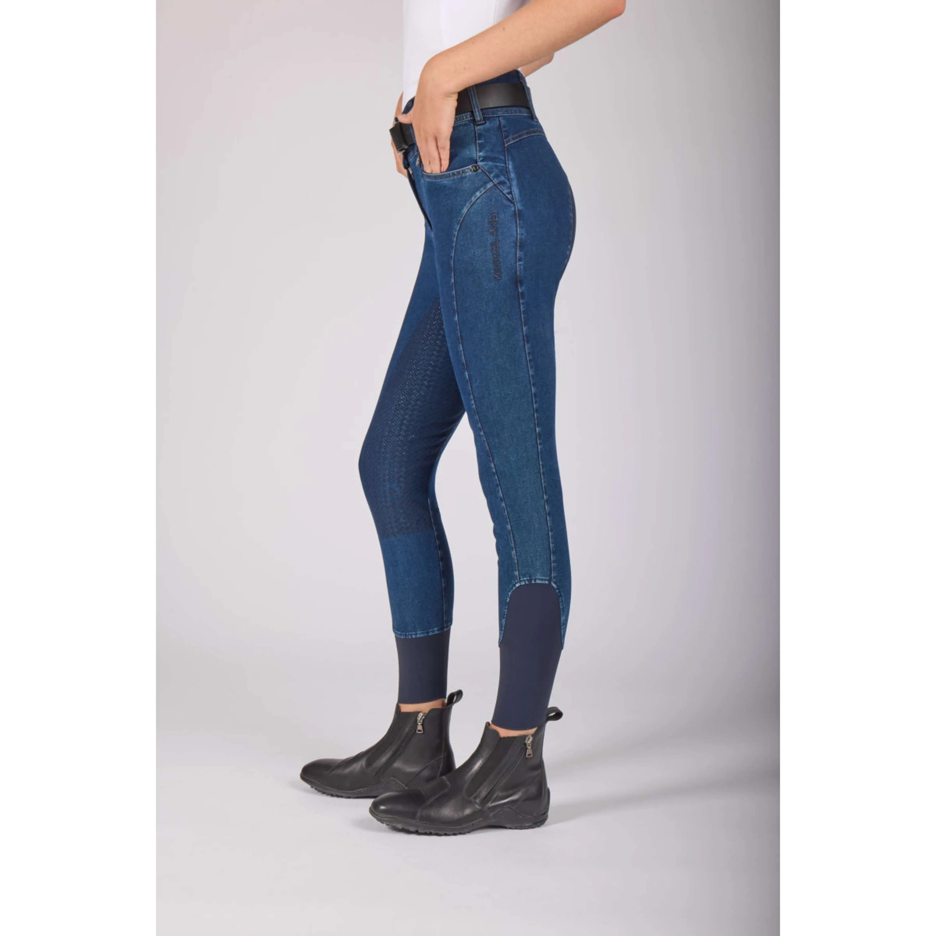 Kingsland Pantalon d'Équitation KLKayce Denim Full Grip Marin - Image 5