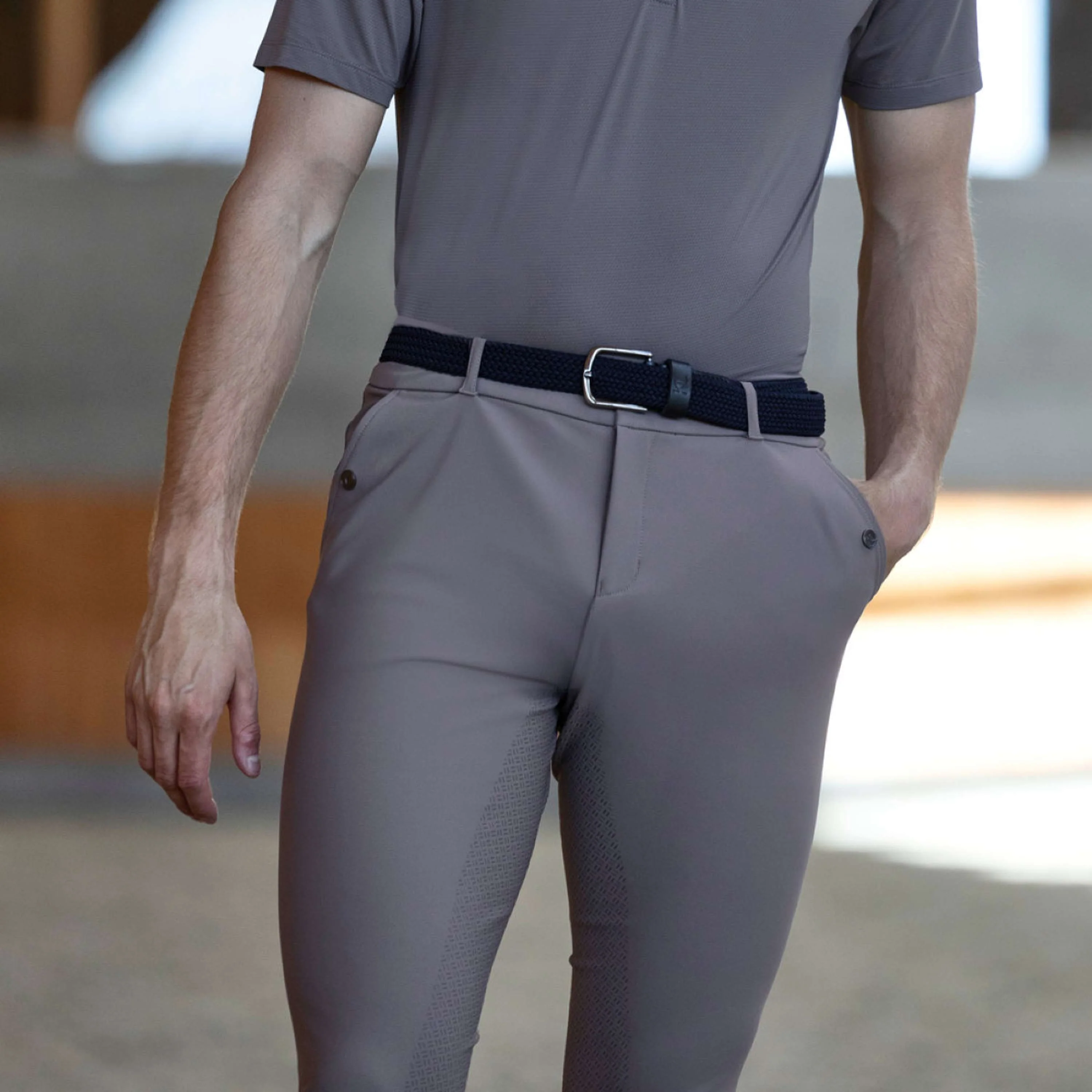 Kingsland Pantalon d'Équitation KLKoa Seamless Full Grip Brown Iron - Image 2