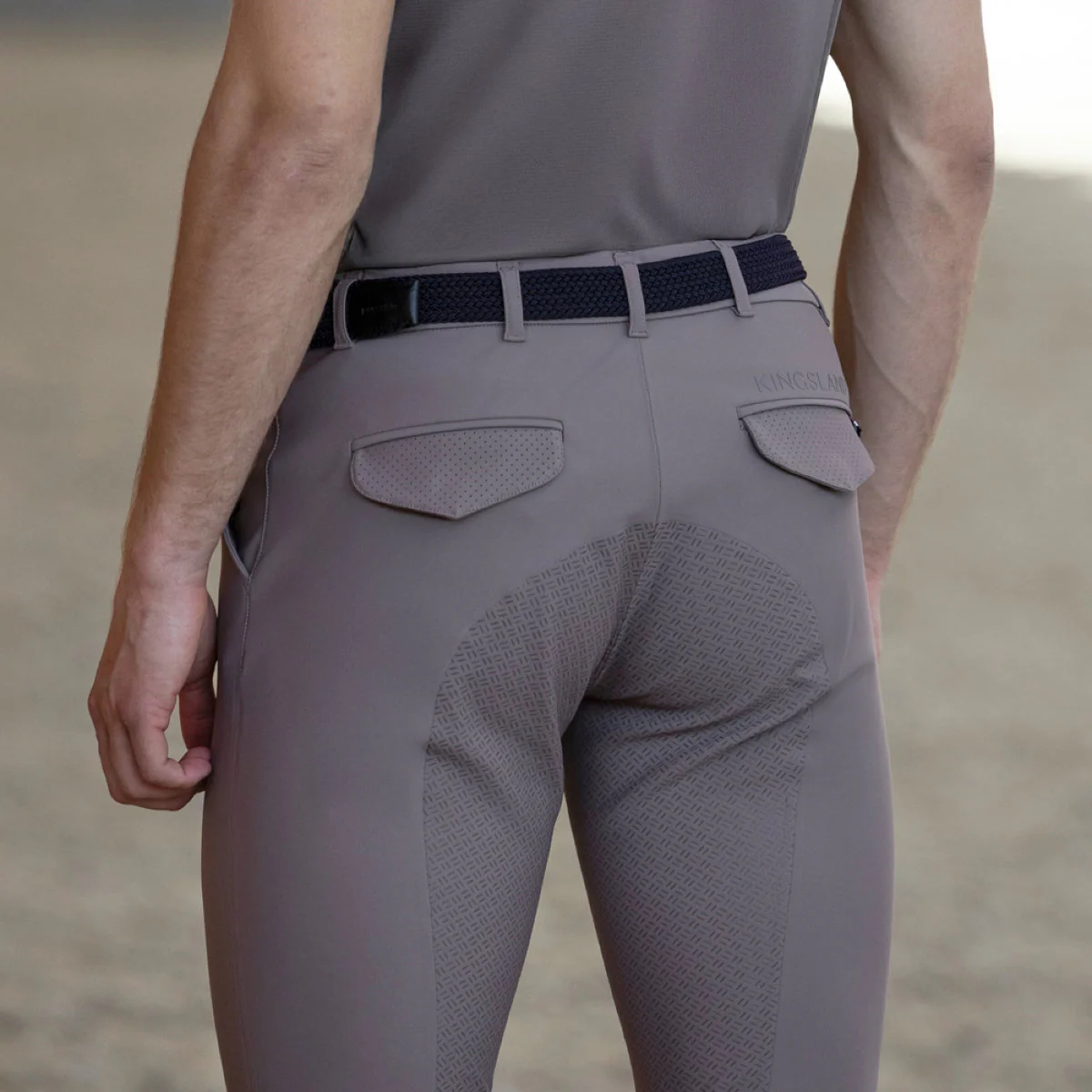 Kingsland Pantalon d'Équitation KLKoa Seamless Full Grip Brown Iron - Image 3