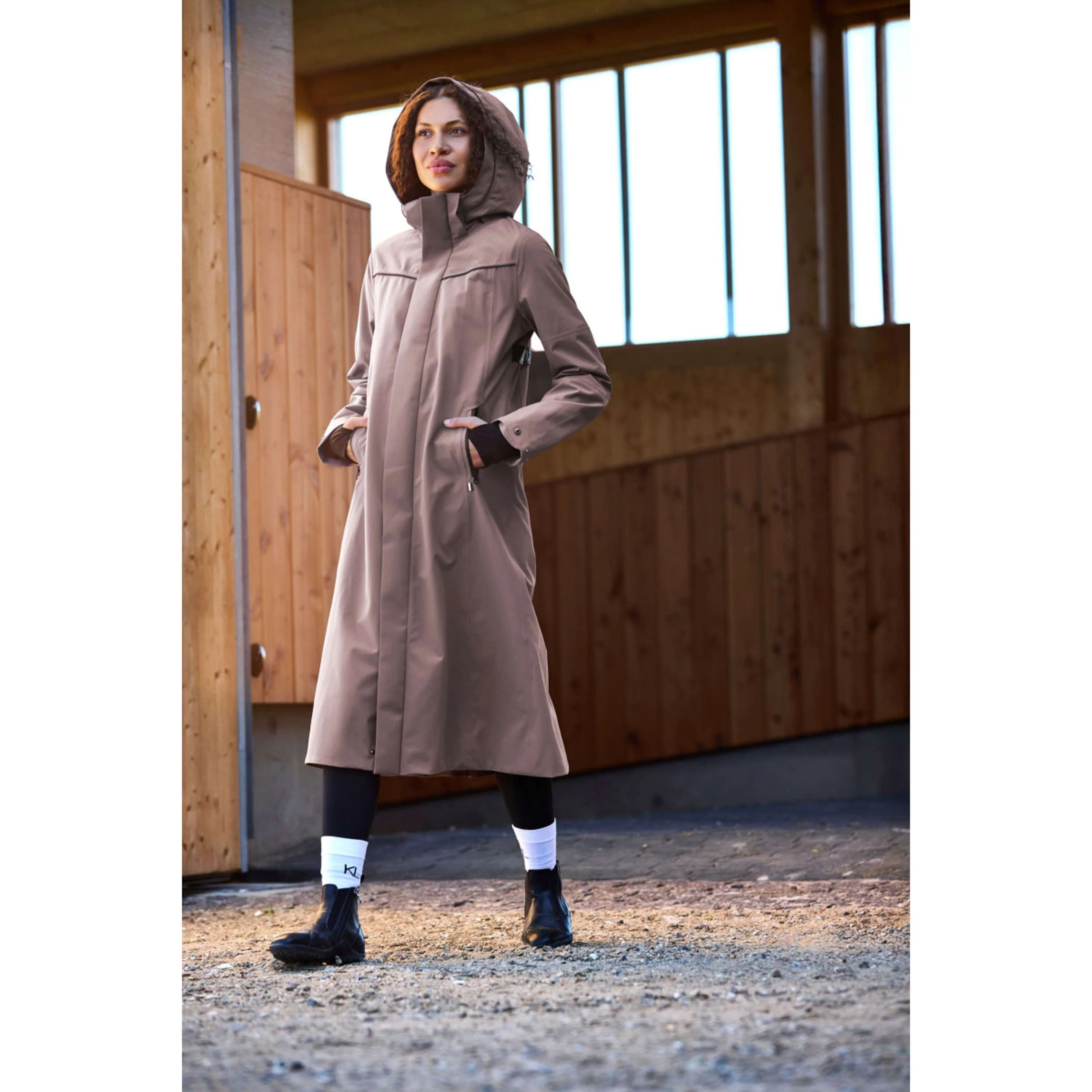 Kingsland Veste Longue KLLucia Étanche Brown Iron - Image 3