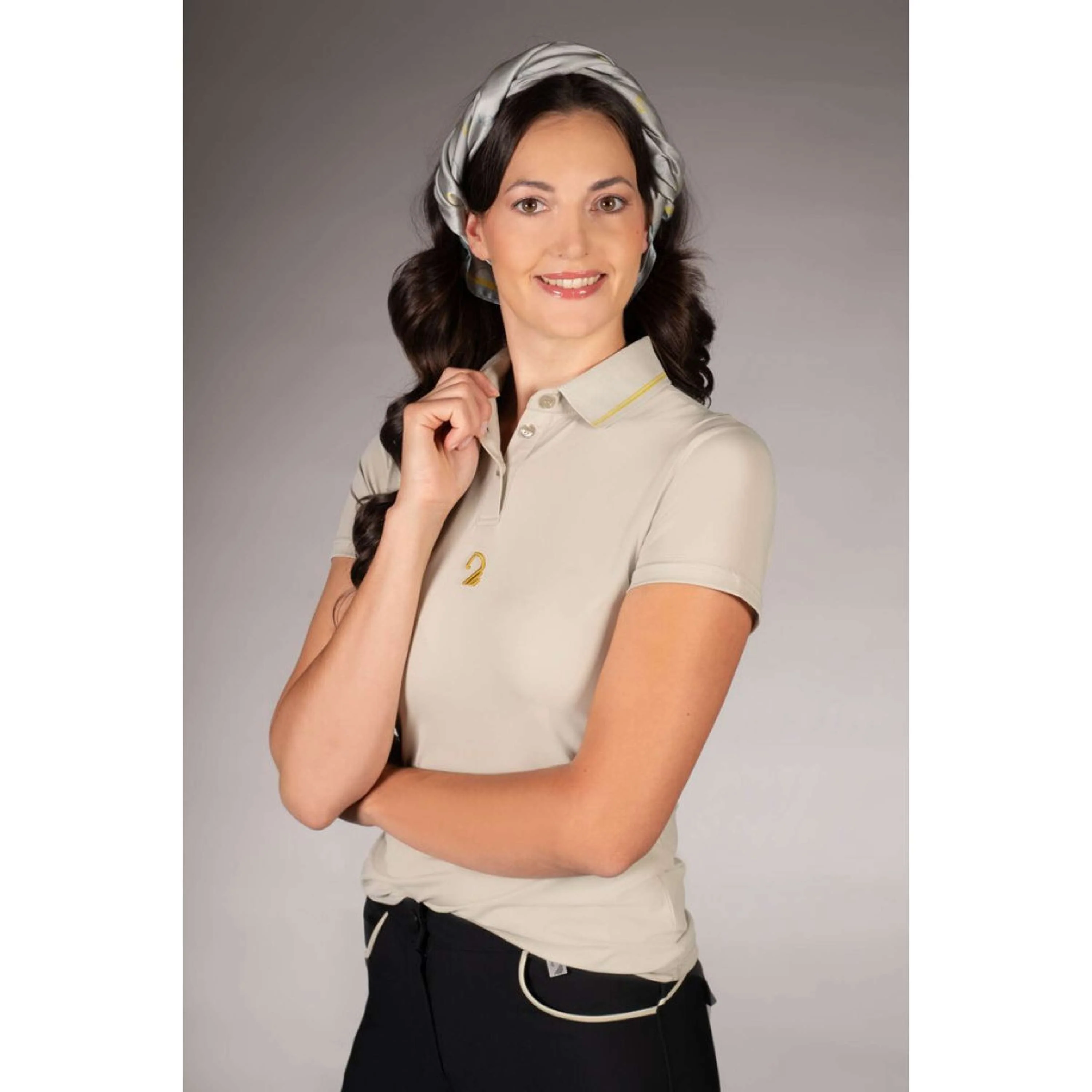 Lauria Garrelli Polo Limone Gris/Beige - Image 8
