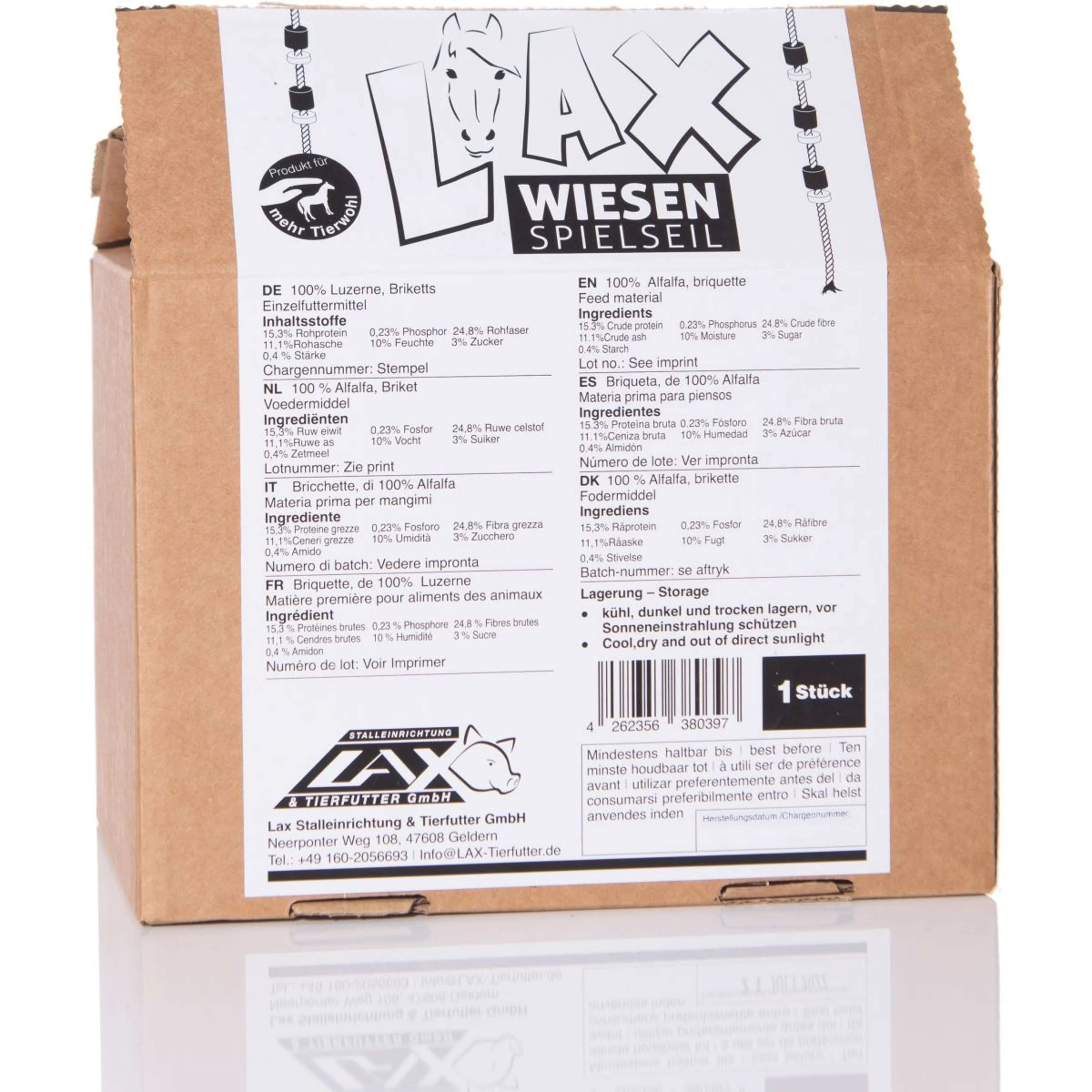 Lax Luzerne sur corde de jeu avec des disques en bois - Image 3