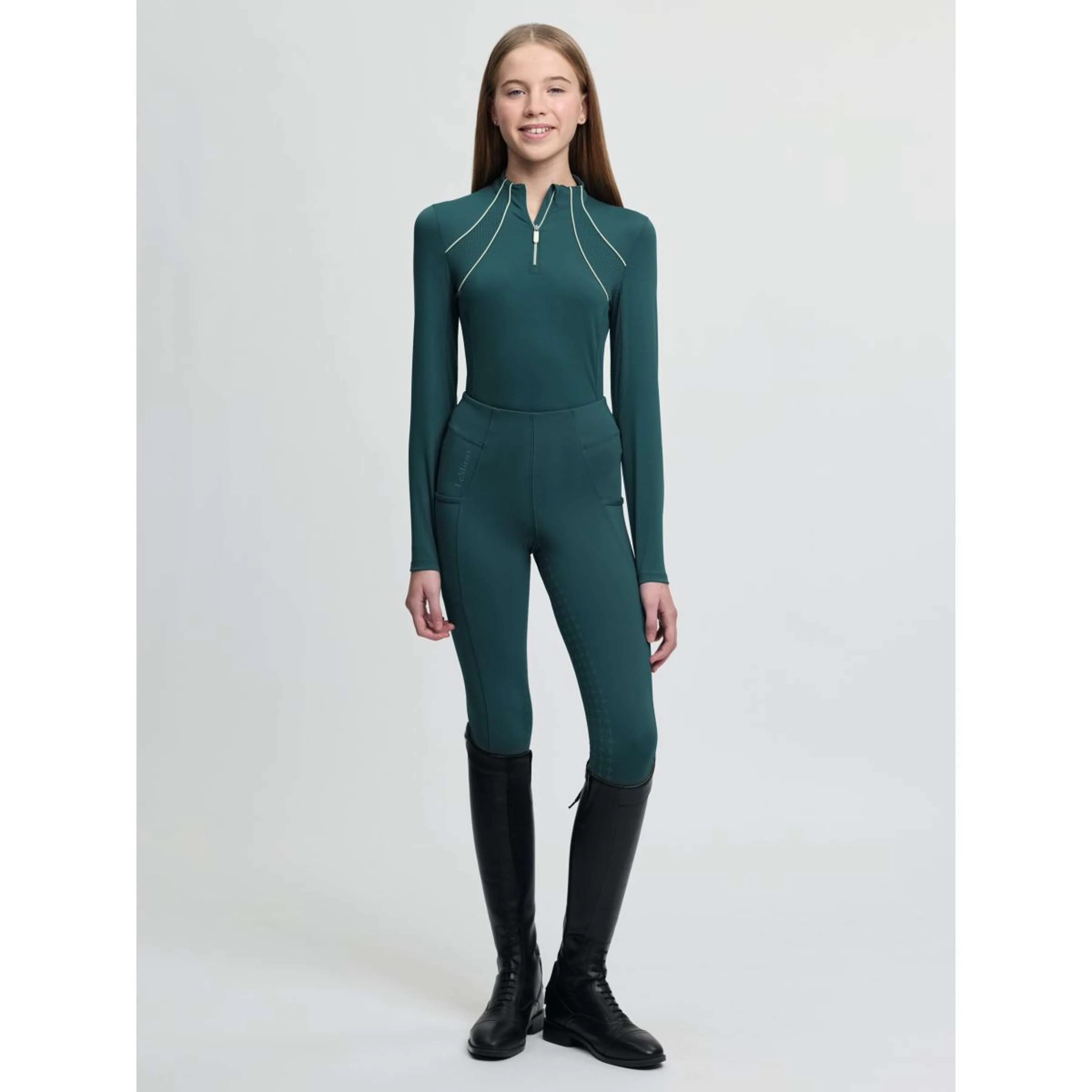 LeMieux Base Layer Young Rider Airflow Jungle - Image 3
