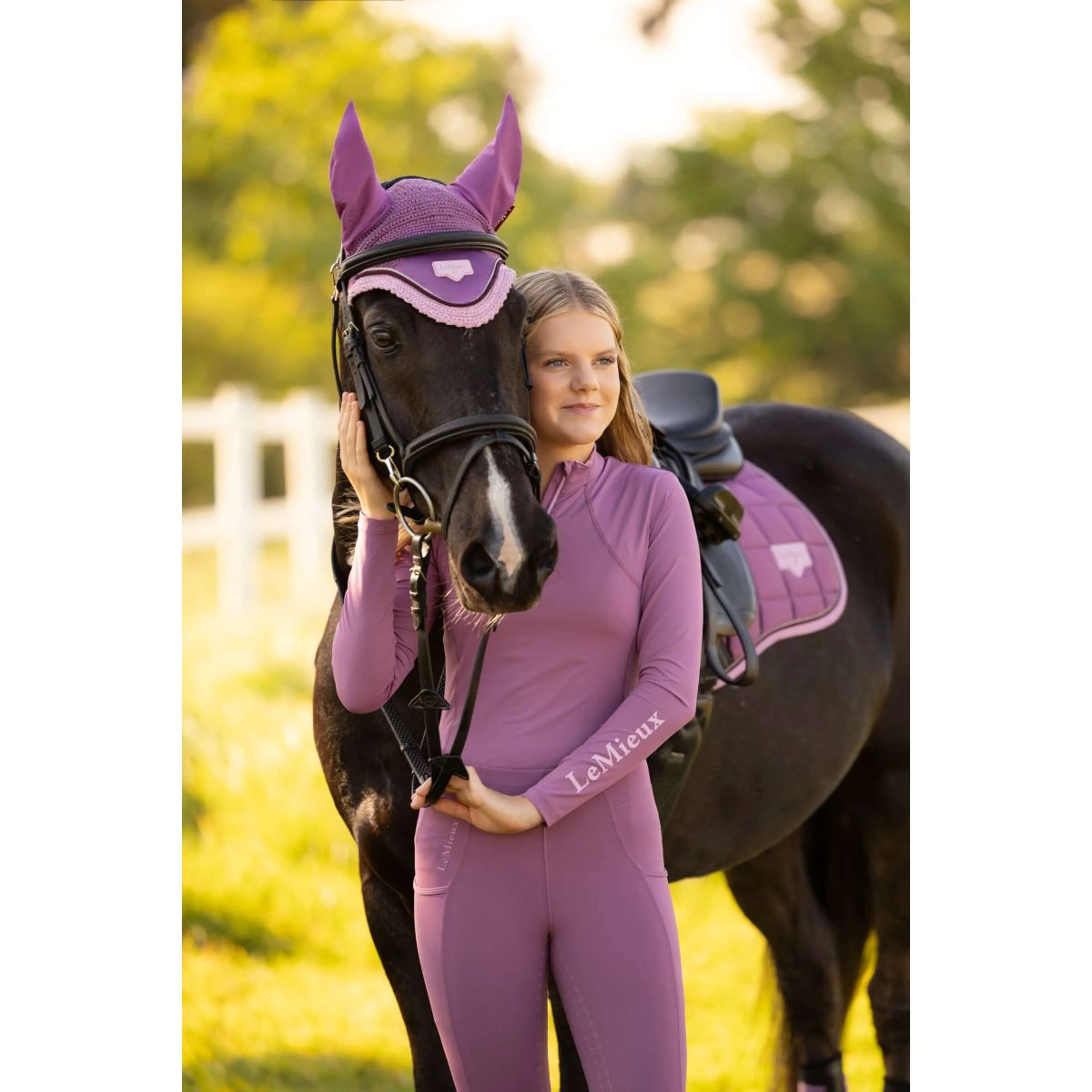 LeMieux Base Layer Young Rider Classique Mallow - Image 3