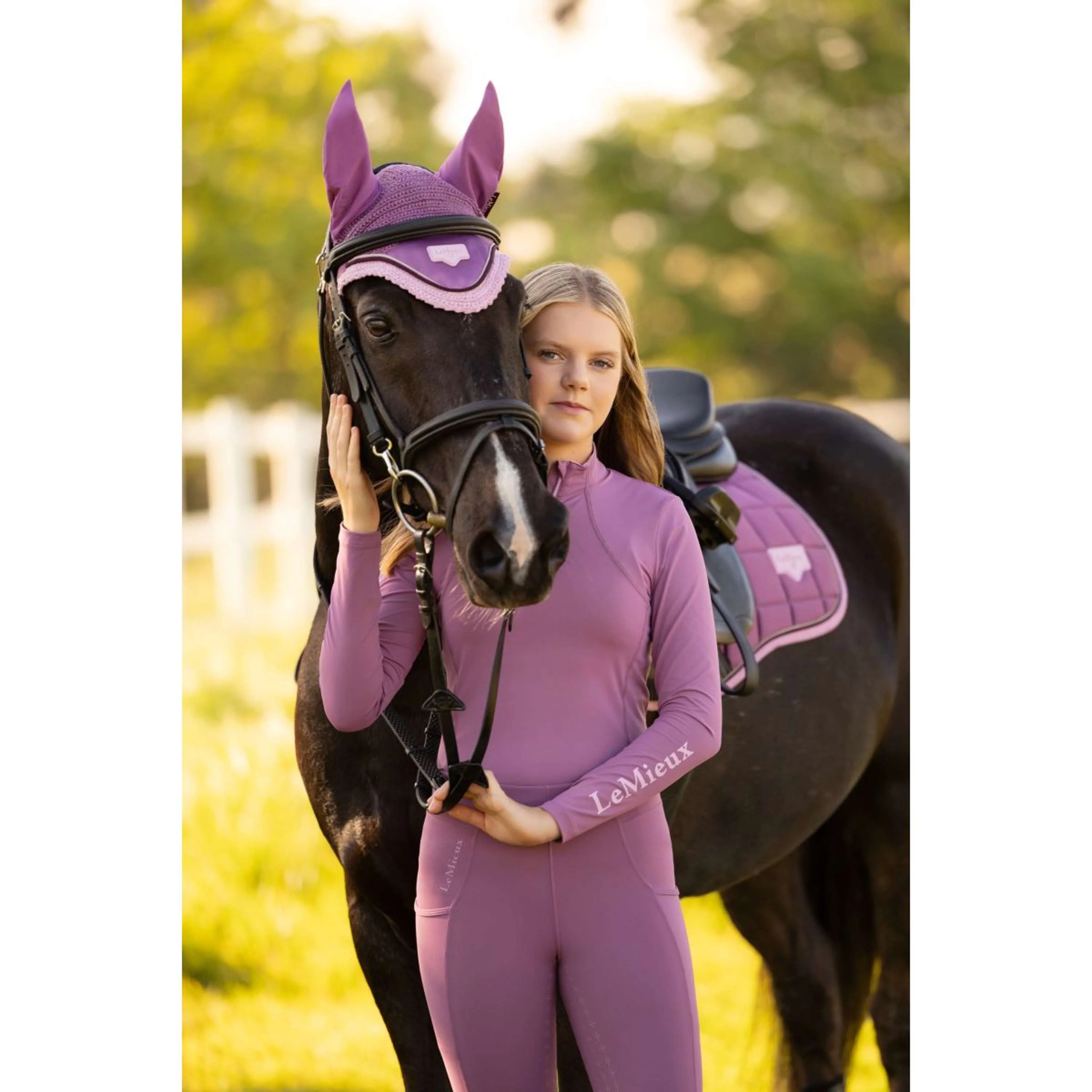 LeMieux Base Layer Young Rider Classique Mallow - Image 4
